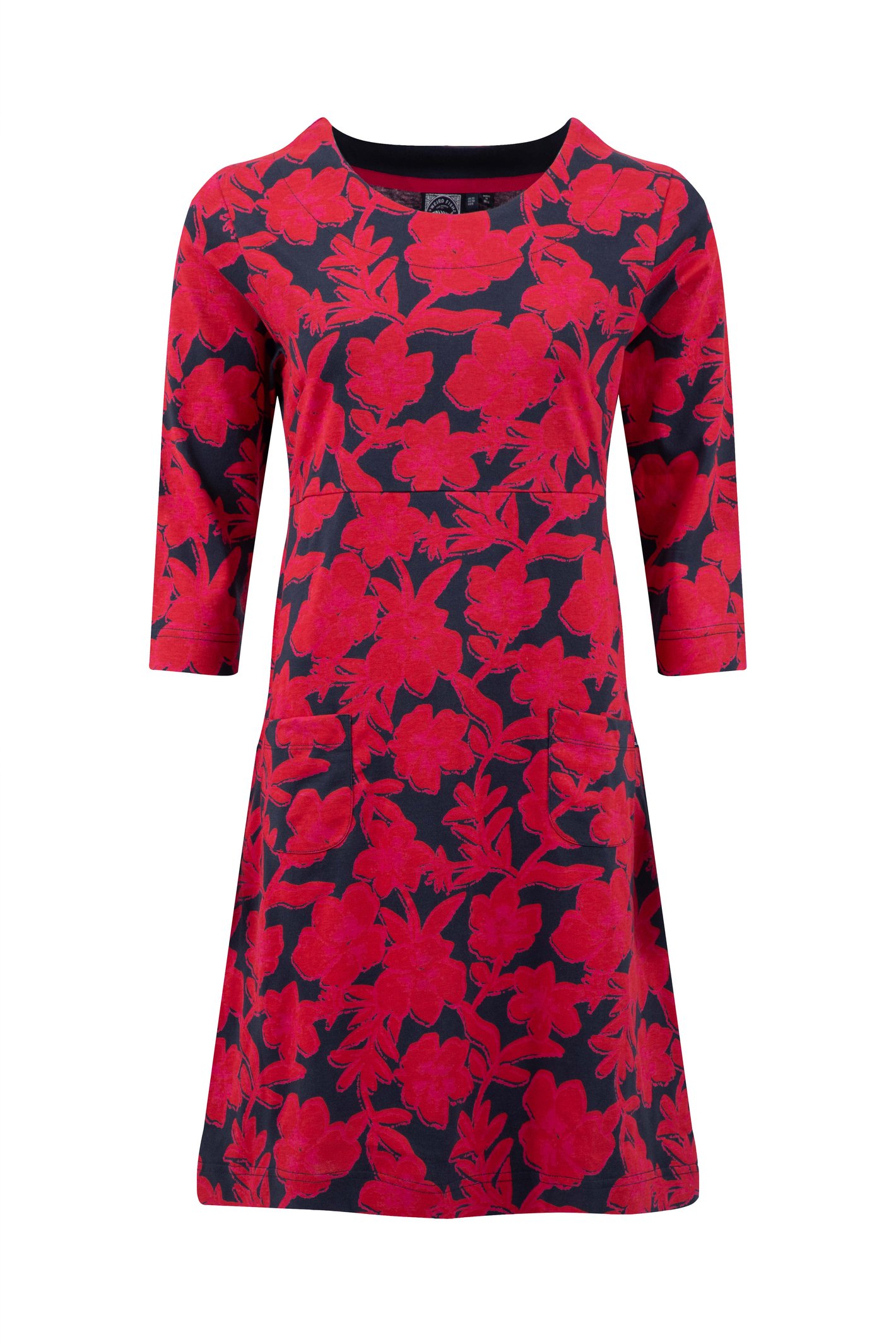 Weird Fish Starshine Printed Jersey Dress Cranberry Size 8