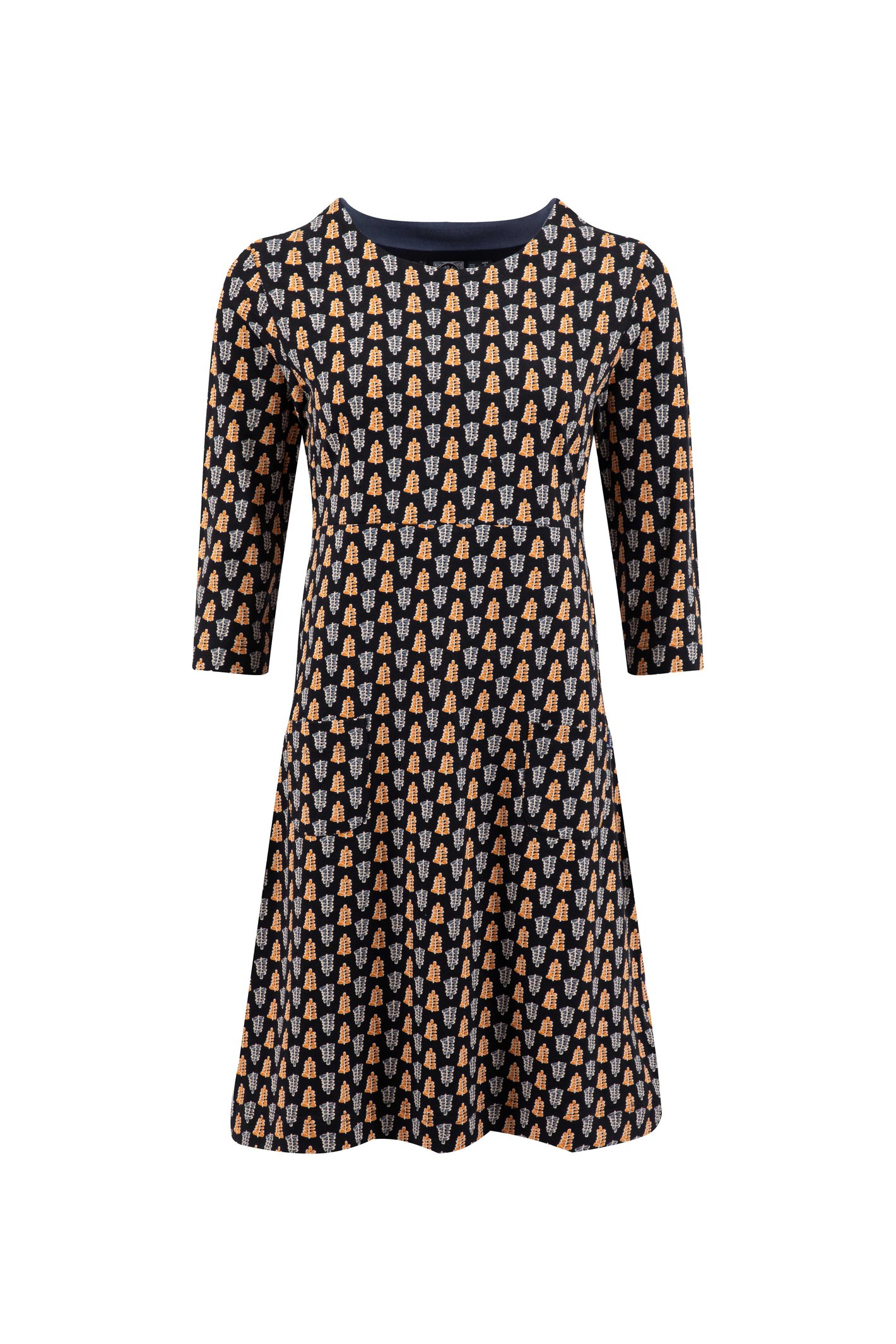 Weird Fish Starshine Printed Jersey Dress Yellow Iris Size 10