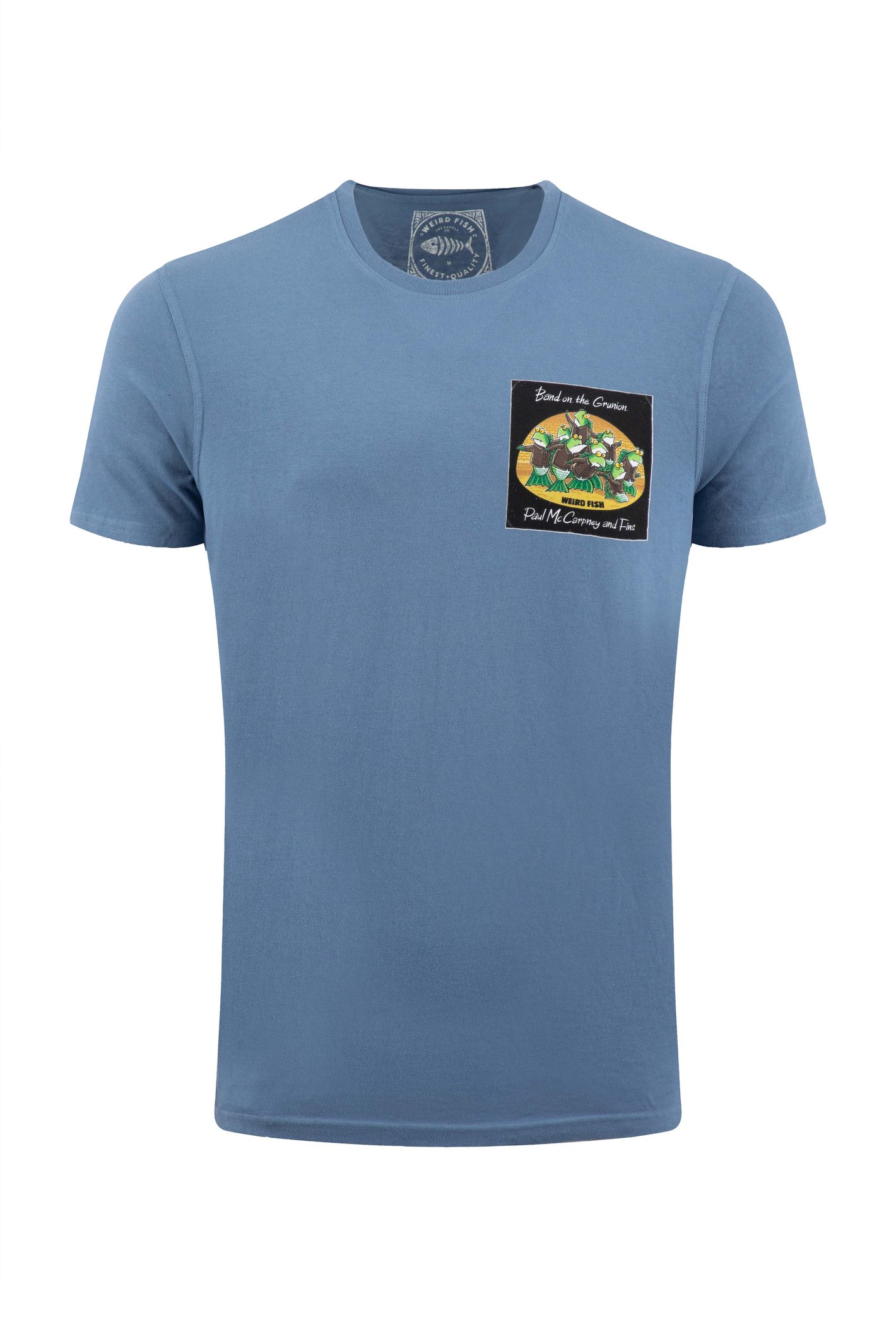 Weird Fish Band On The Grunion Back Print Artist T-Shirt Mid Blue Size L