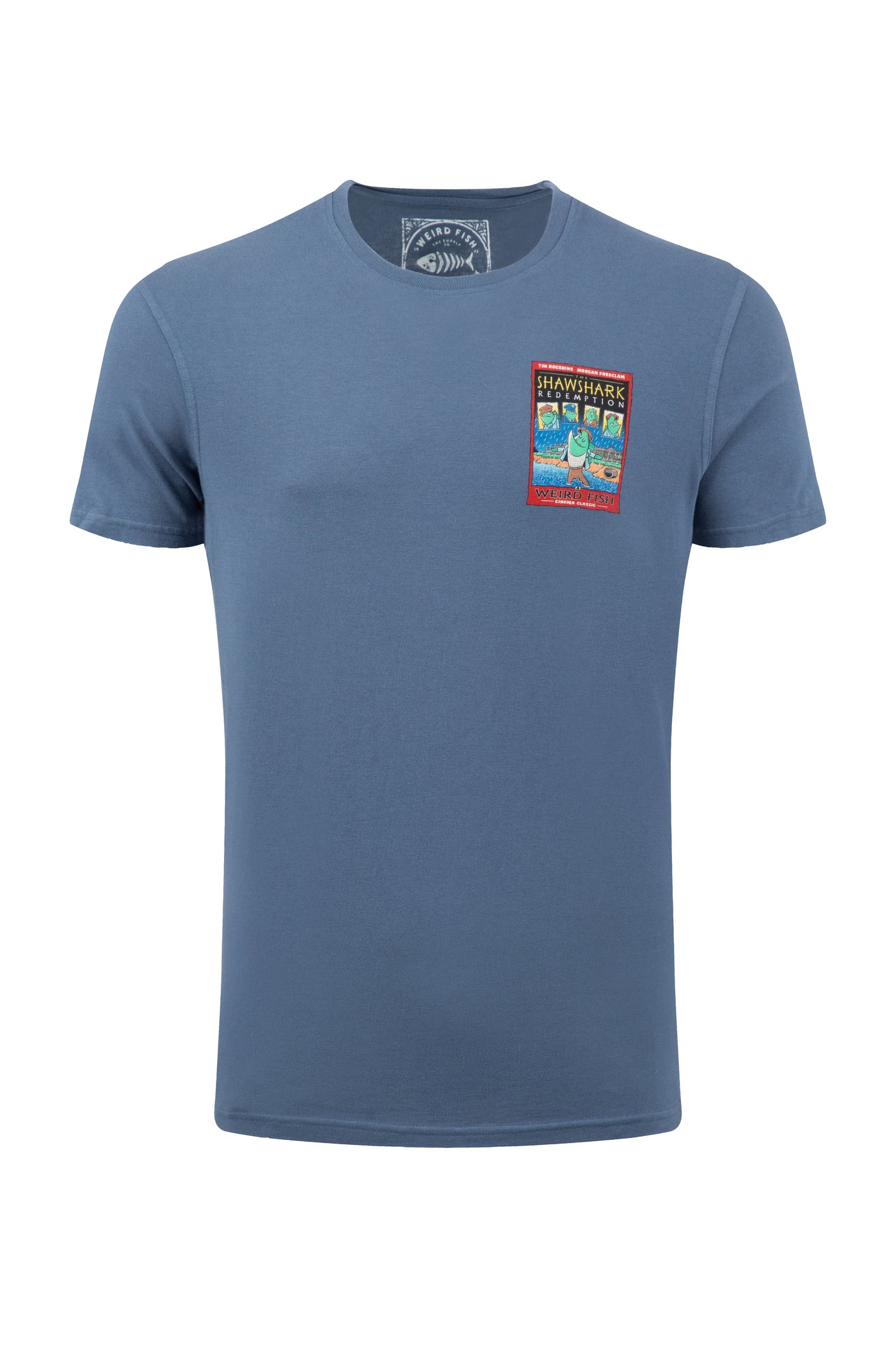 Weird Fish Shawshark Redemption Back Print Artist T-Shirt Ensign Blue Size 2XL