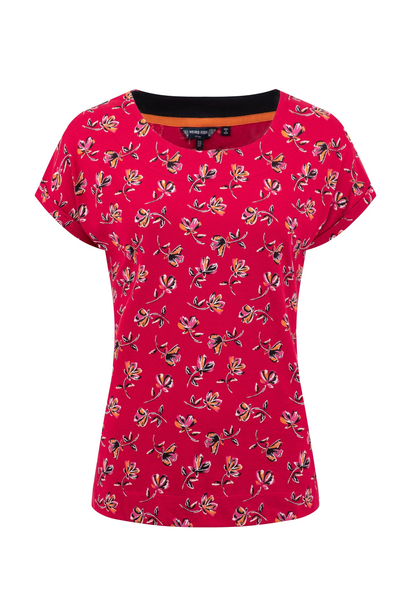 Weird Fish Paw Paw Printed Jersey T-Shirt Acer Red Size 12