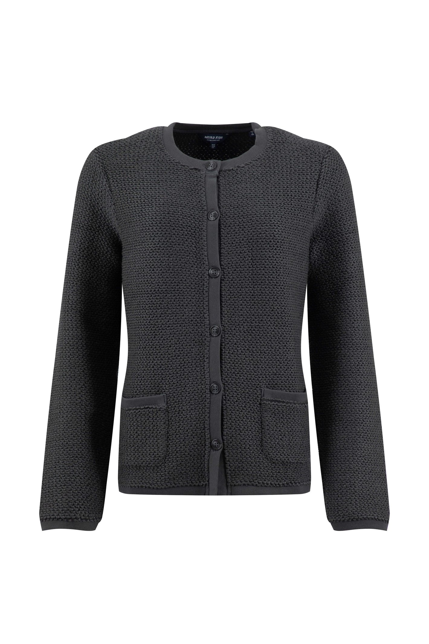 Weird Fish Sara Macaroni Cardigan Navy Size 10