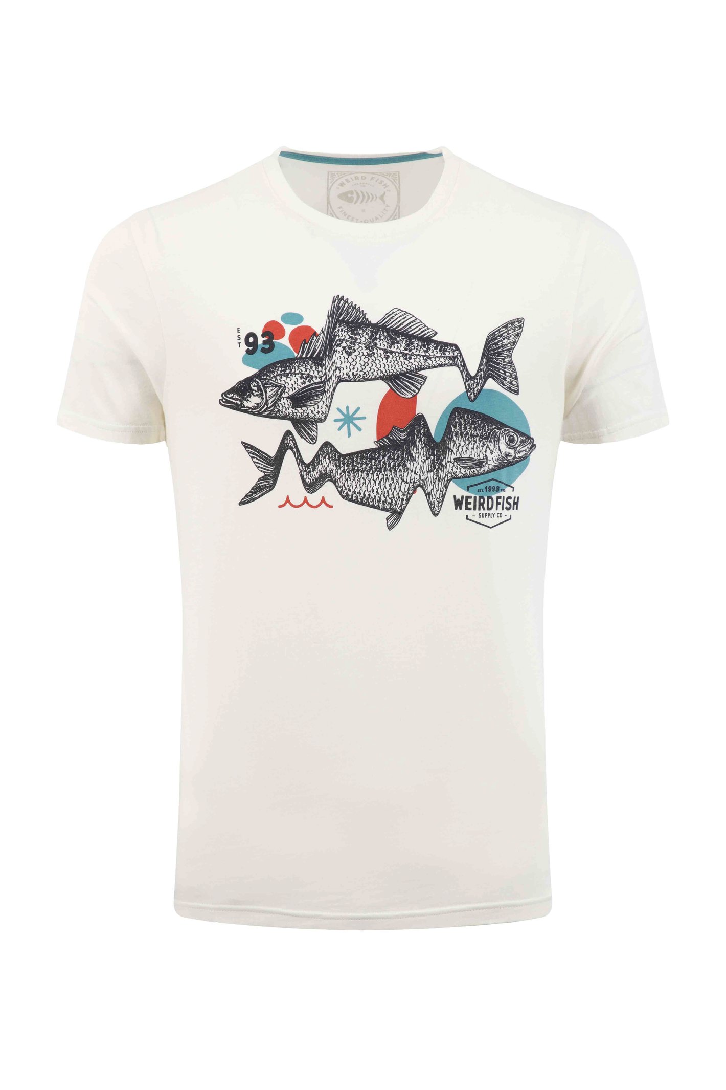 Weird Fish Weird Fish Reflection Front Print Graphic T-Shirt Dusty White