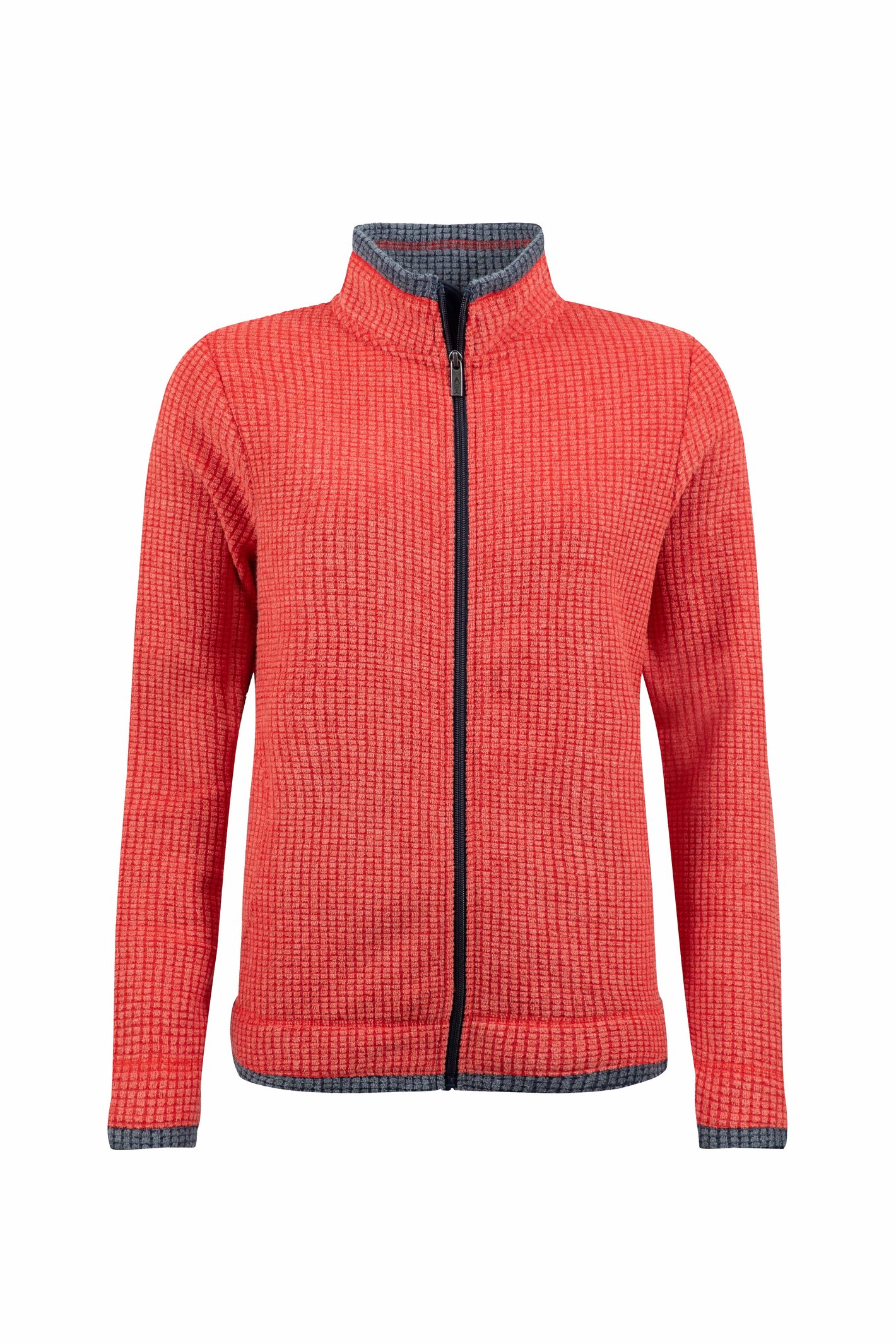 Weird Fish Ariana Full Zip Grid Fleece Acer Red Size 10