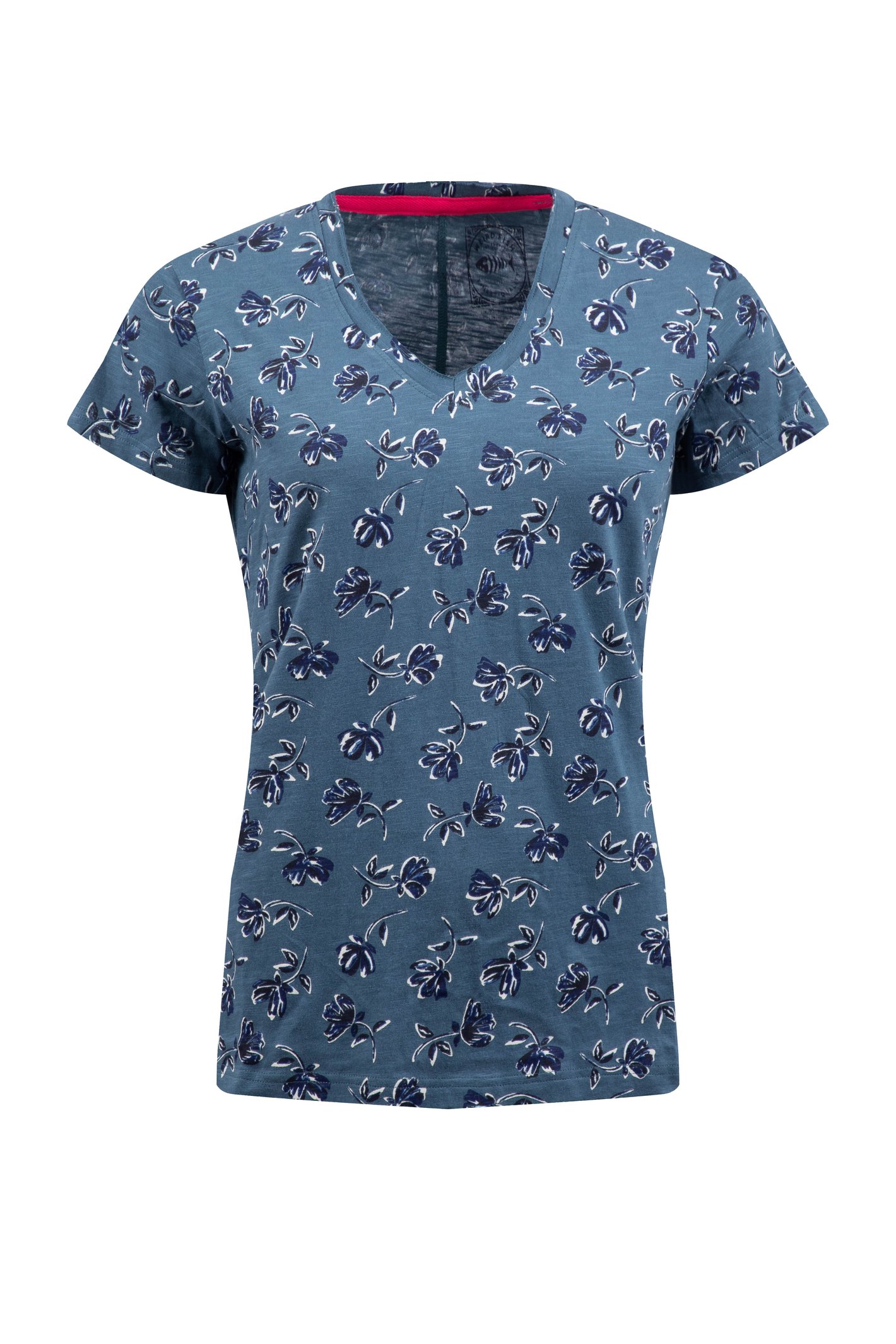 Weird Fish Merica Printed Jersey T-Shirt Adriatic Blue Size 12