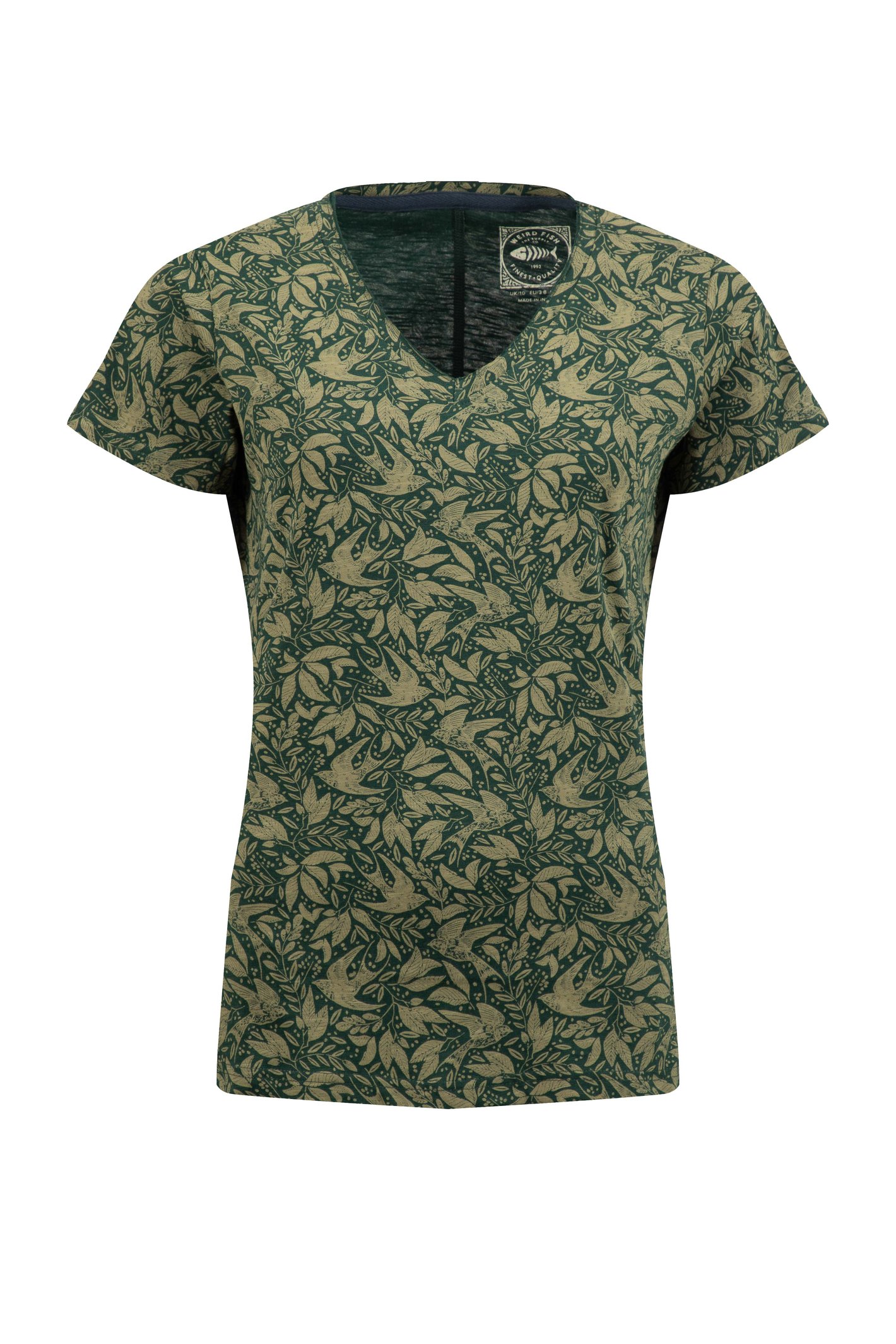 Weird Fish Merica Printed Jersey T-Shirt Cypress Green Size 12