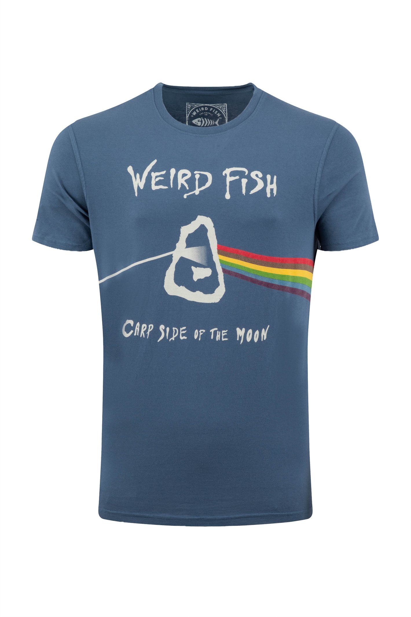 Weird Fish Carp Side Front Print Artist T-Shirt Ensign Blue Size M