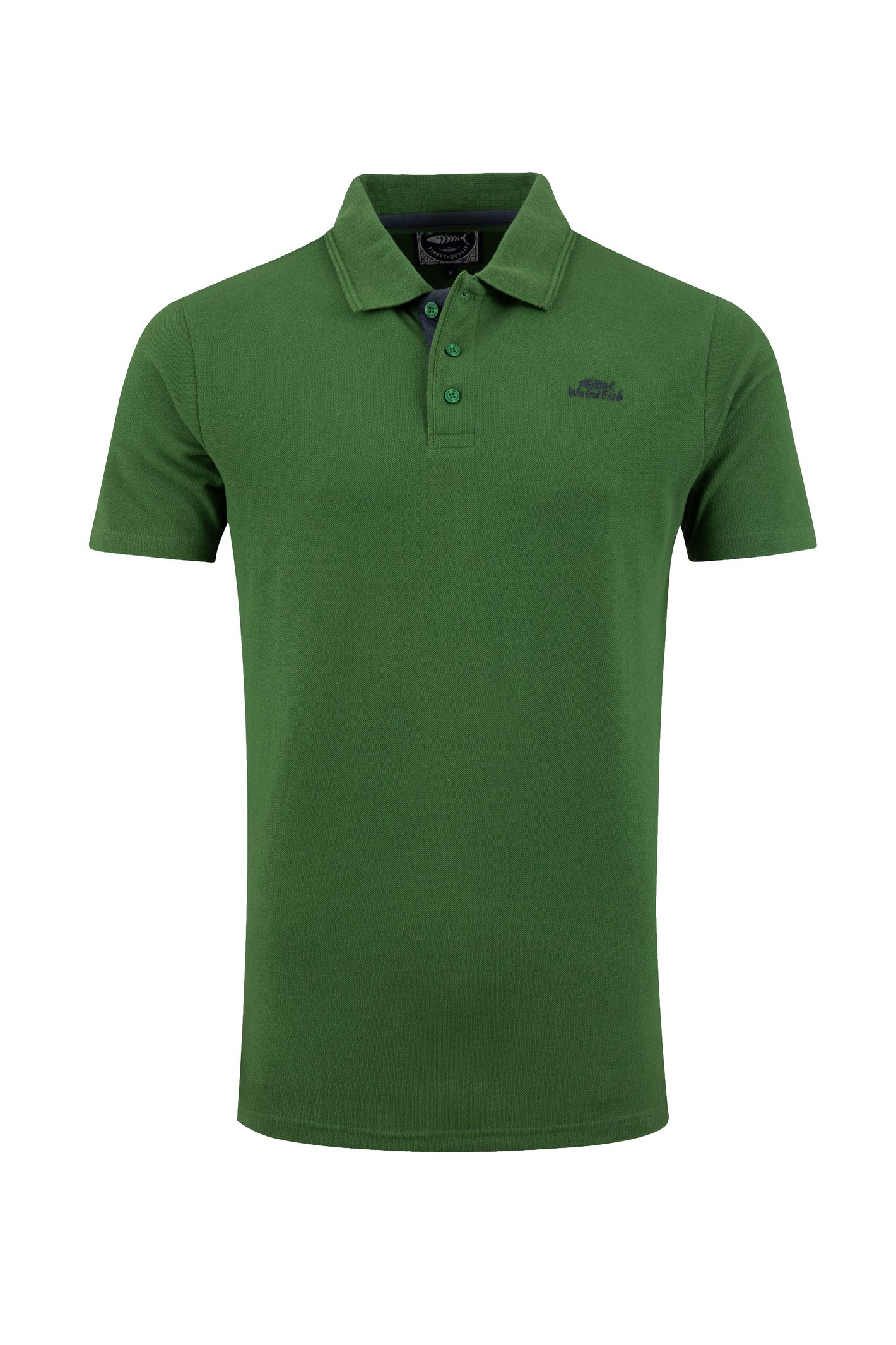 Weird Fish Miles Pique Polo Shirt Irish Moss Size S