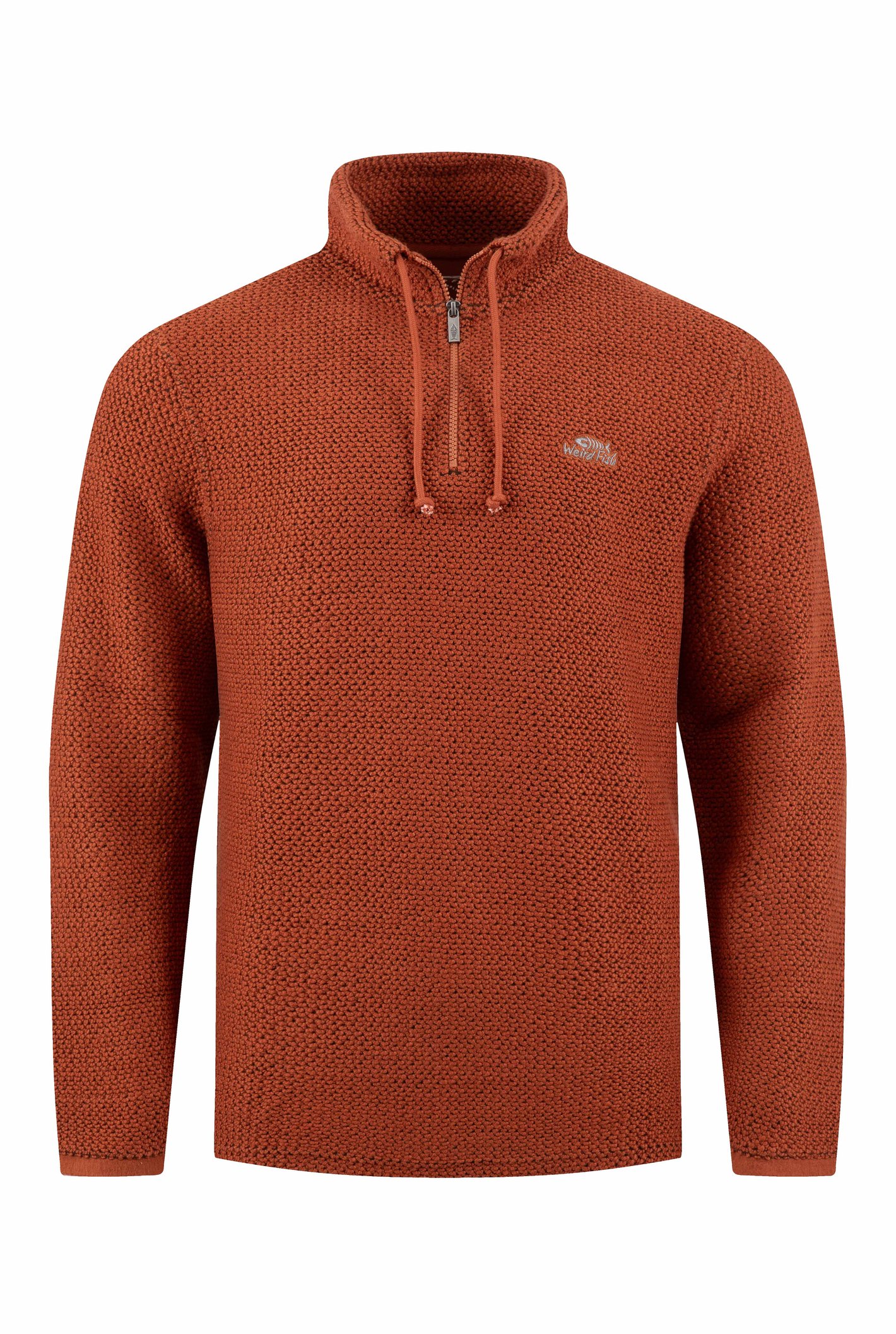 Weird Fish Cruiser 1/4 Zip Macaroni Baked Clay Size XL