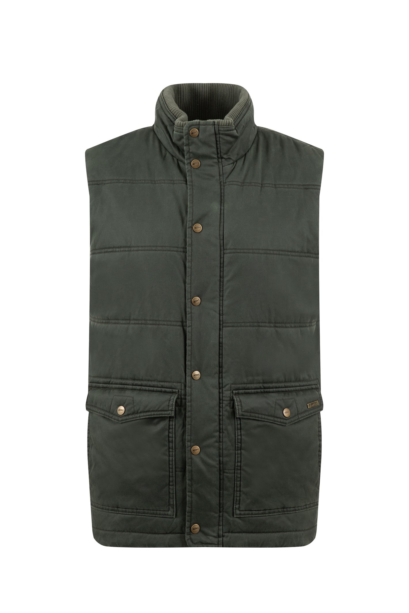 Weird Fish Dover Wadded Gilet Anthracite Size L
