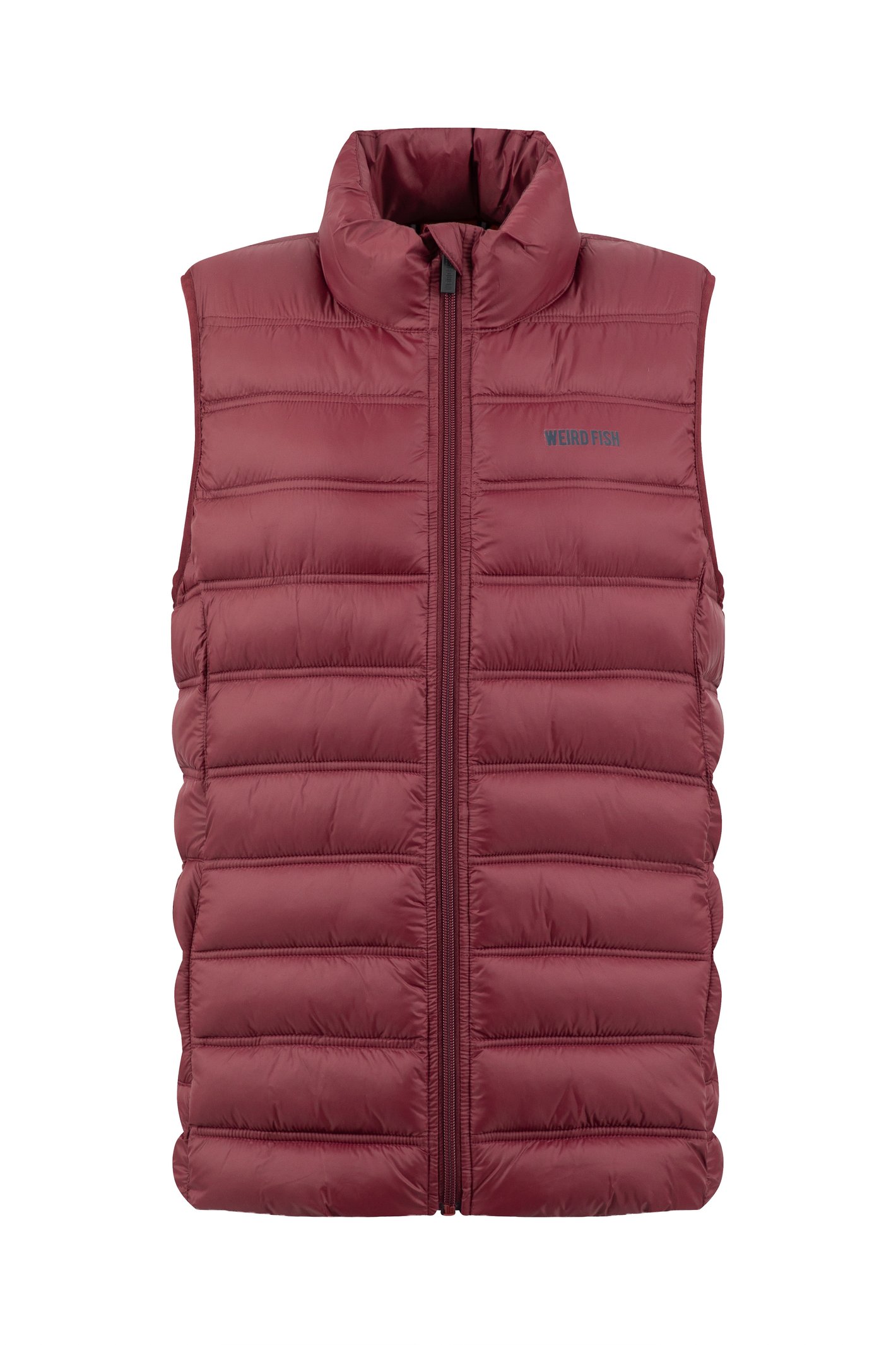 Weird Fish Weird Fish Atissa Lightweight Padded Gilet Deep Crimson