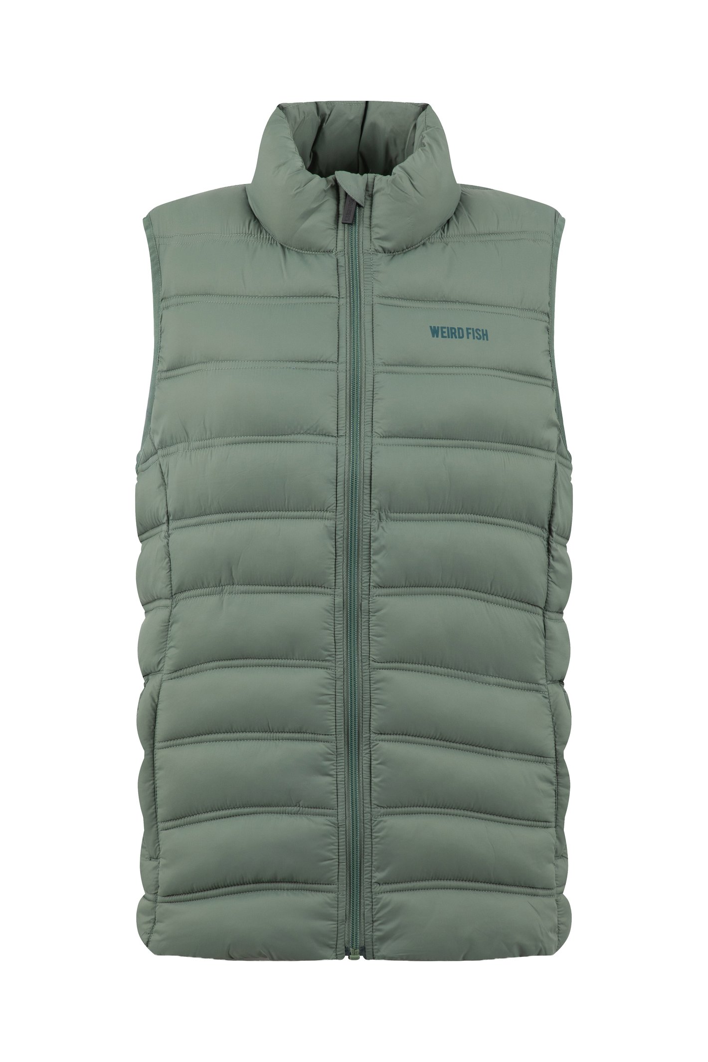 Weird Fish Weird Fish Atissa Lightweight Padded Gilet Military Green