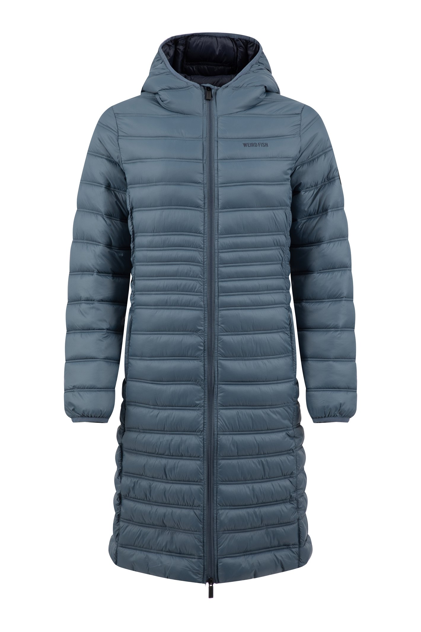 Weird Fish Weird Fish Ravinia Lightweight Padded Long-Line Jacket Ash Blue