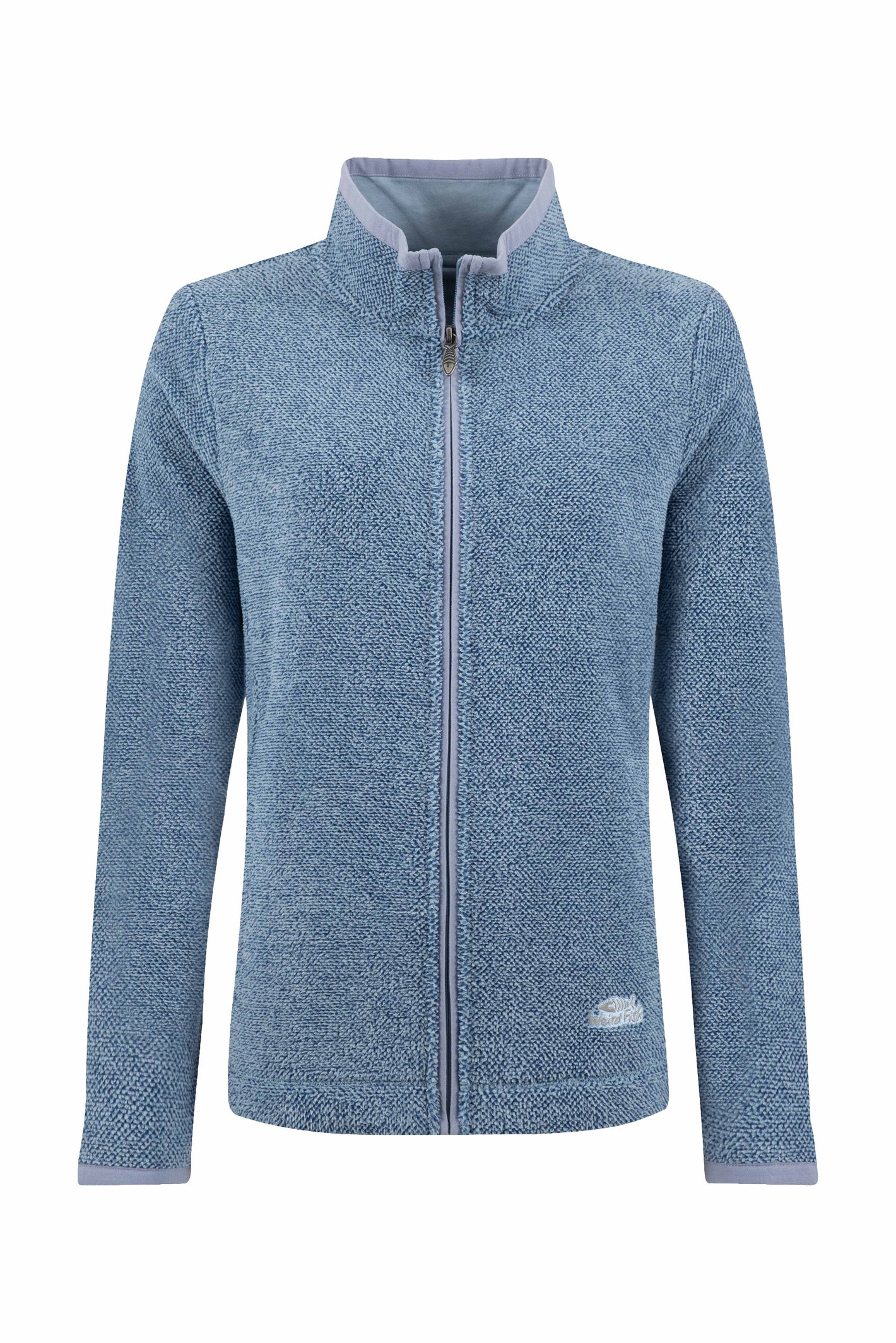 Weird Fish Cheryl Textured Full Zip Fleece Estate blue Size 10
