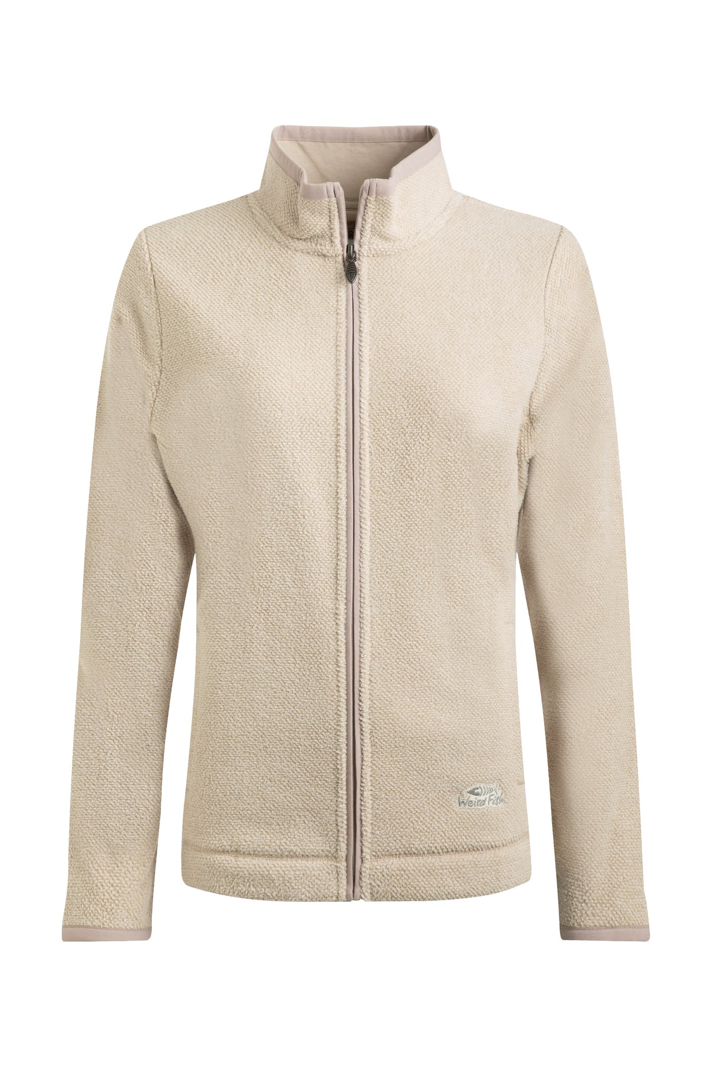 Weird Fish Cheryl Textured Full Zip Fleece Oatmeal Size 22