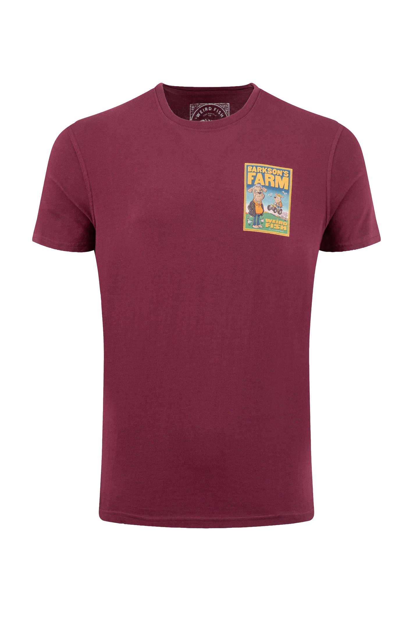 Weird Fish Barkson Farm Back Print Artist T-Shirt Red Grape Size 2XL
