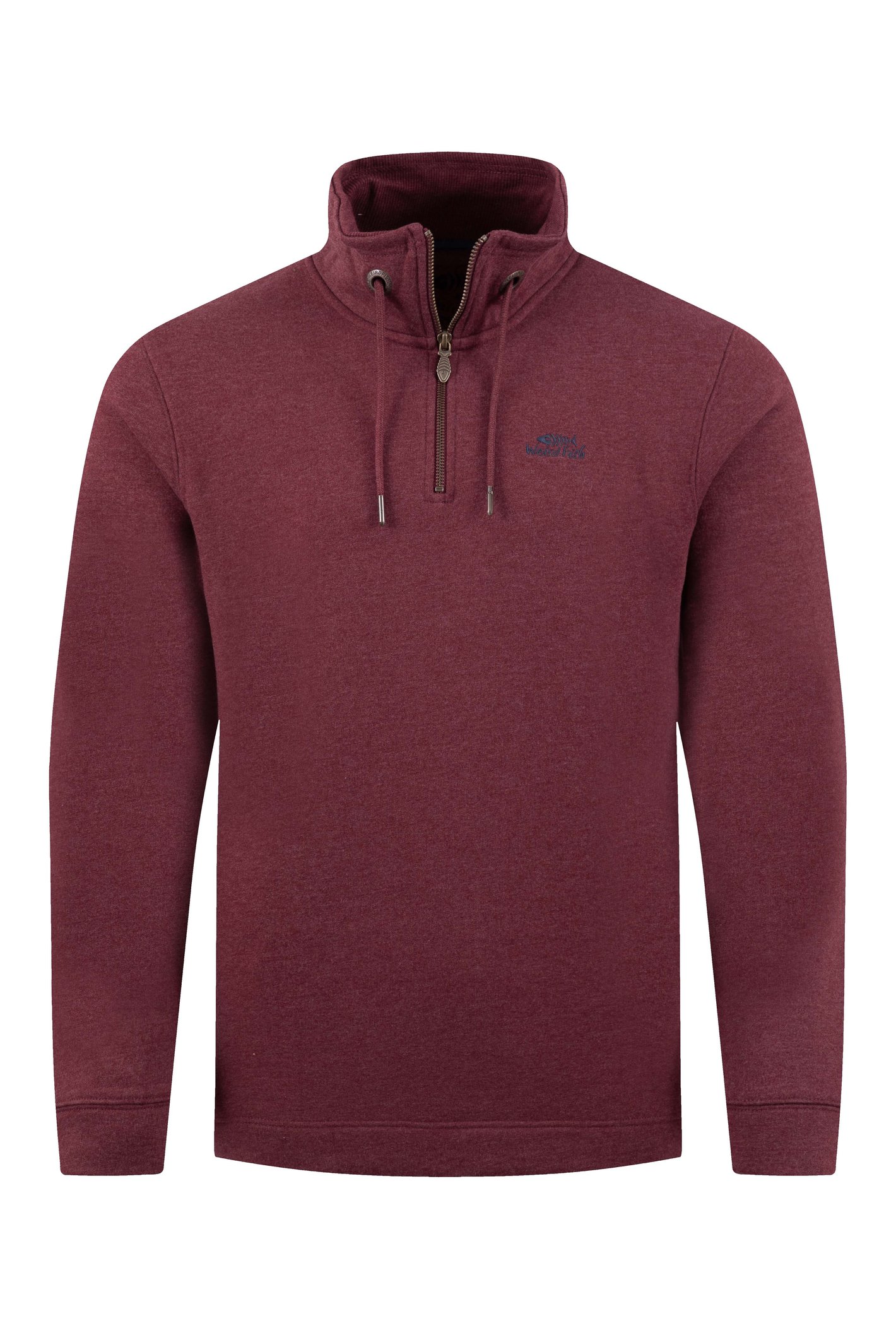 Weird Fish Brampton 1/4 Zip Sweatshirt Deep Crimson Size 4XL