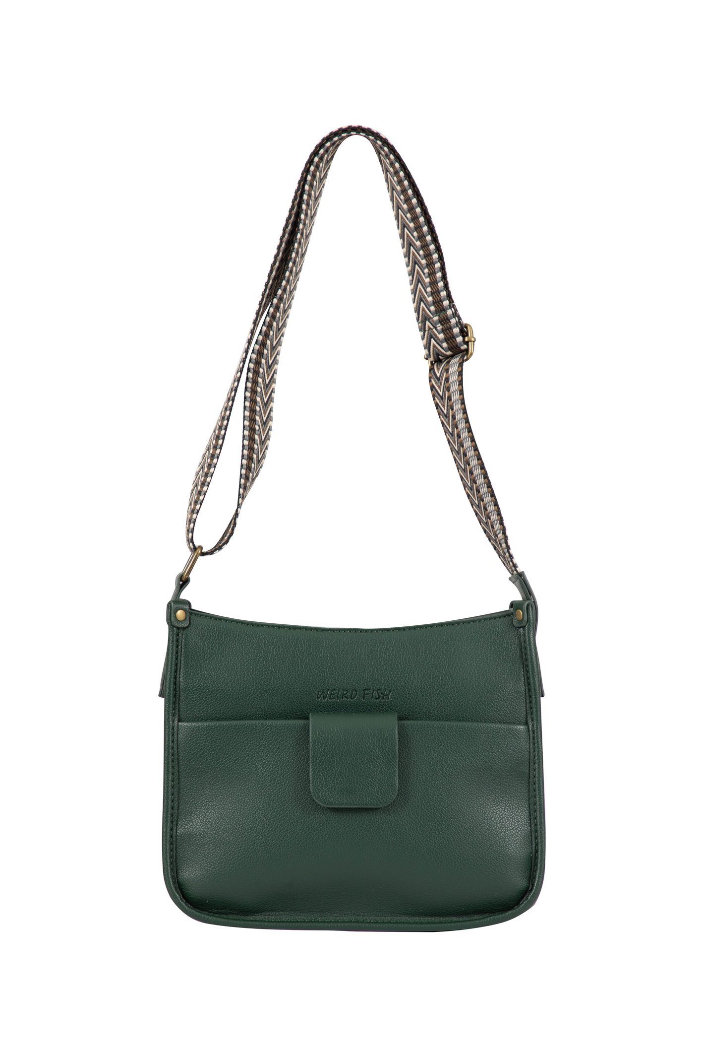Weird Fish Javana Cross Body Saddle Bag Beetle Green Size ONE