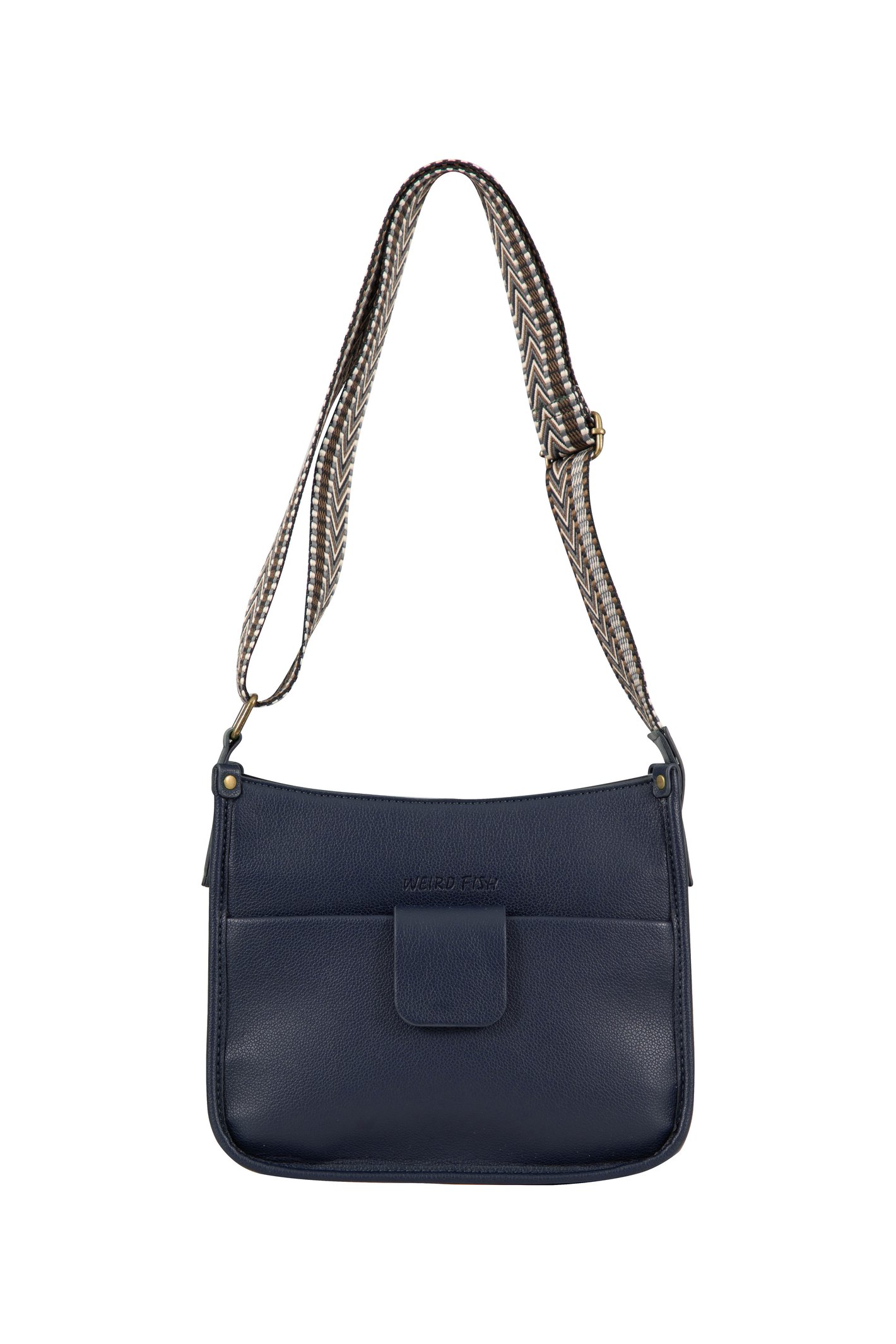 Weird Fish Javana Cross Body Saddle Bag Navy Size ONE