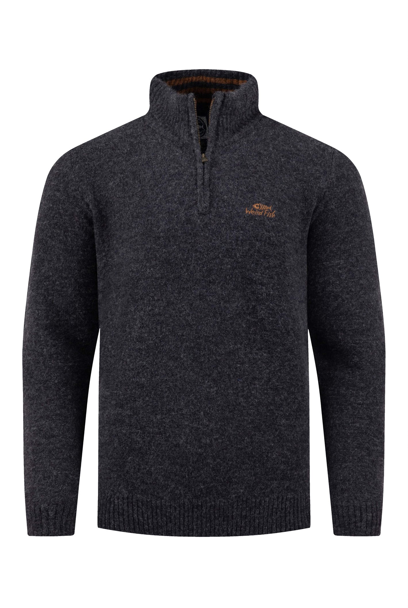Weird Fish Altwood 1/4 Zip Jumper Midnight Size M