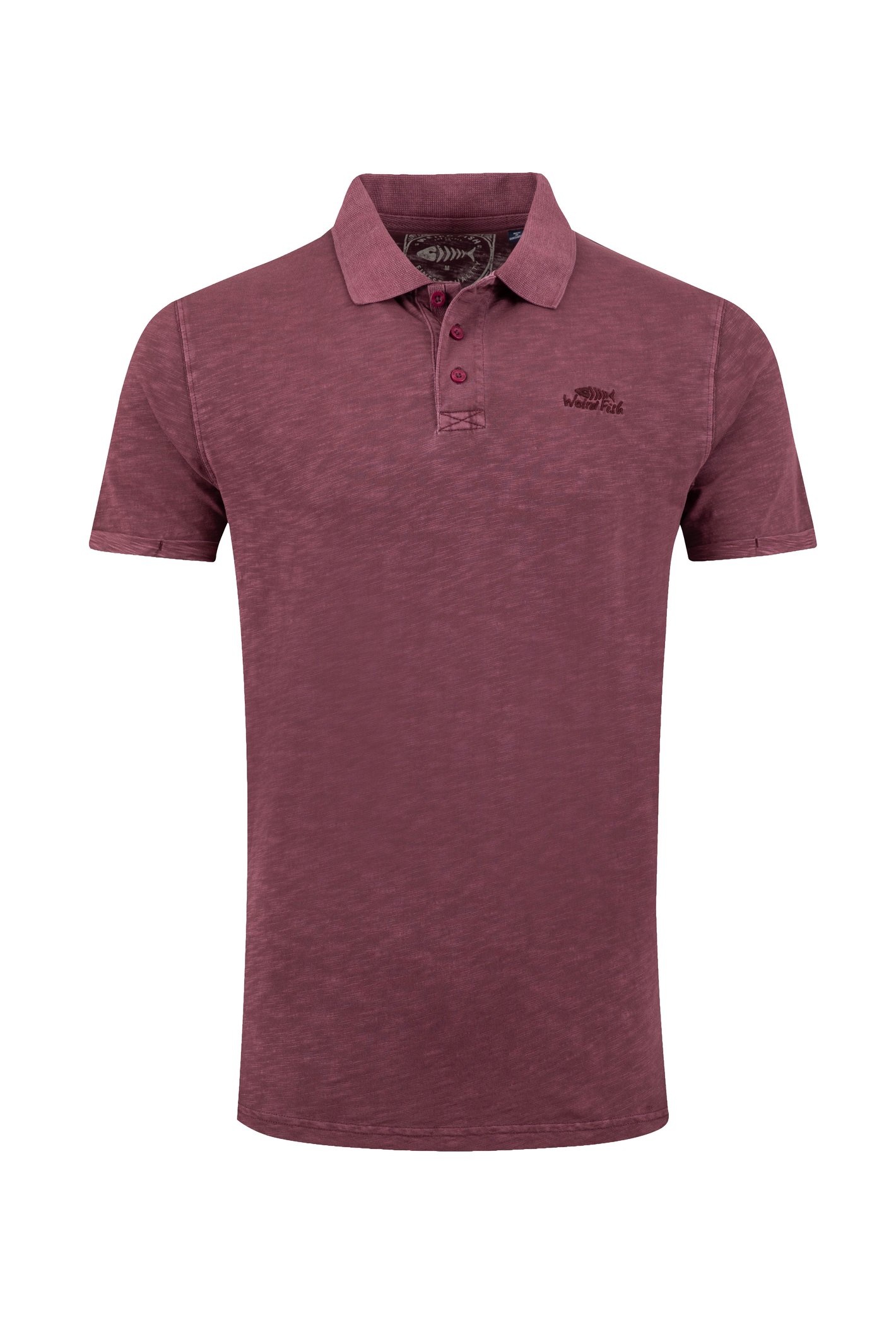 Weird Fish Indy Slub Polo Shirt Port Size L