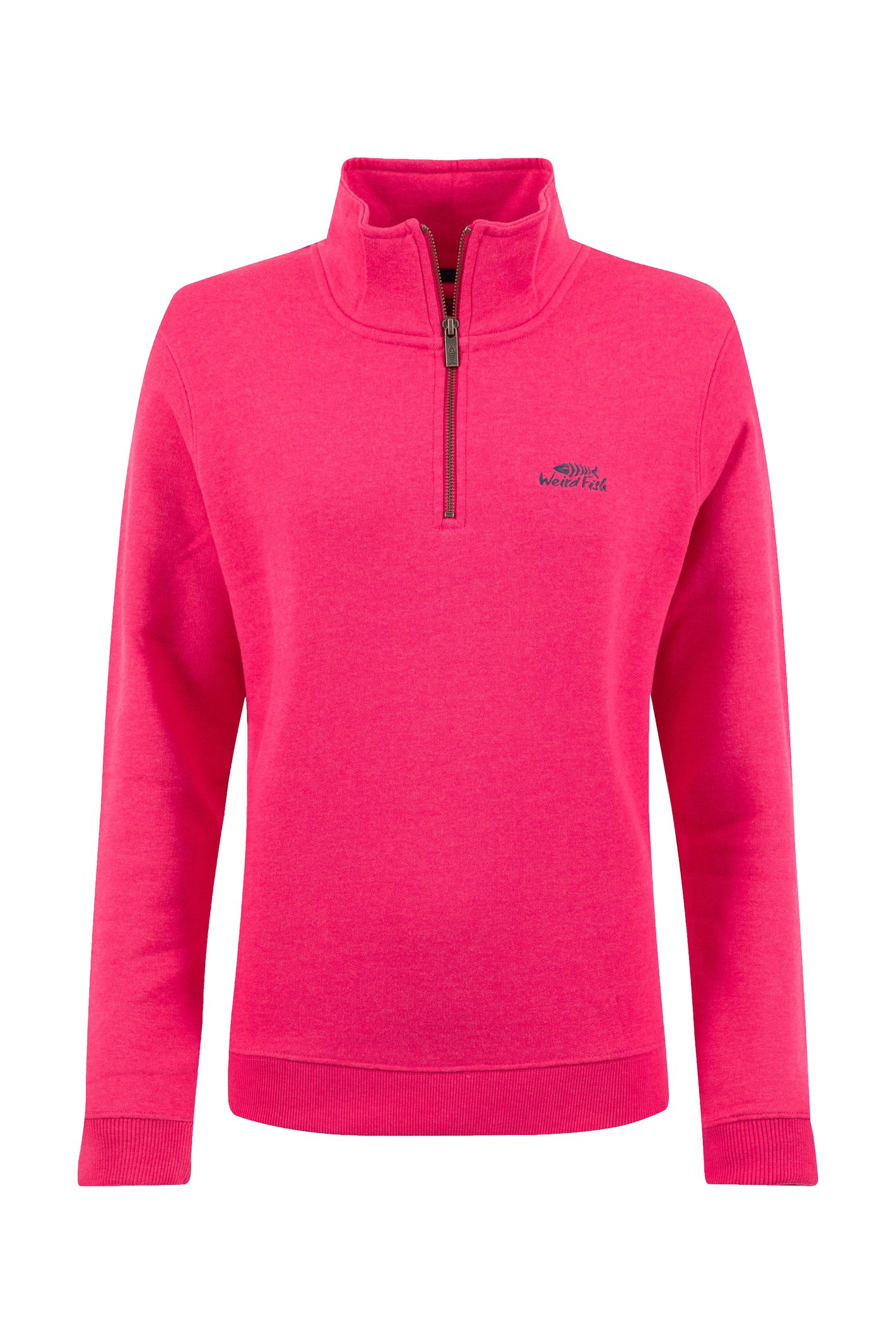Weird Fish Avery 1/4 Zip Sweatshirt Foxglove Size 18