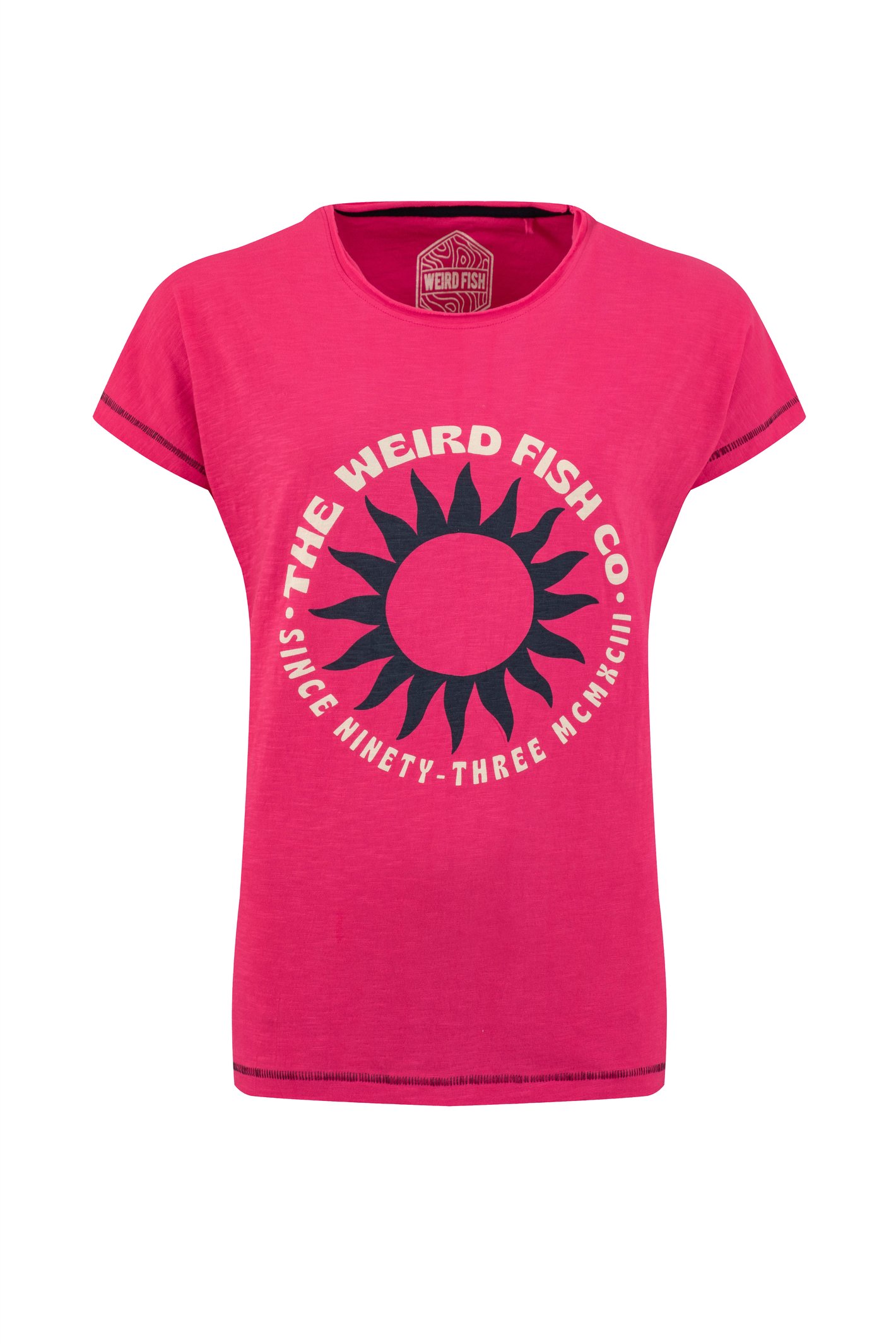 Weird Fish Sun Rays Front Print Graphic T-Shirt Foxglove Size 18