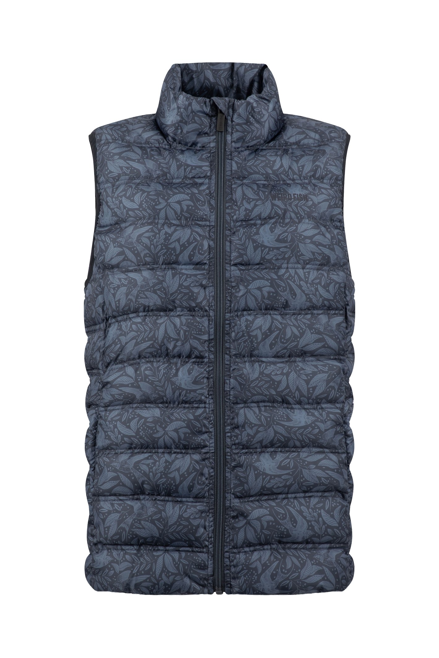 Weird Fish Weird Fish Fima Printed Showerproof Gilet Rich Navy