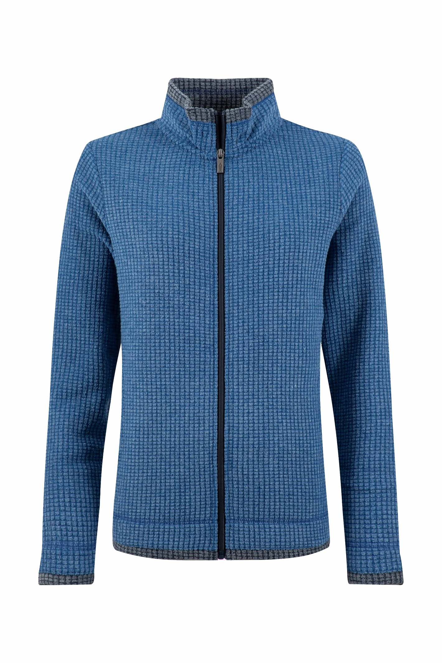 Weird Fish Ariana Full Zip Grid Fleece Estate blue Size 18