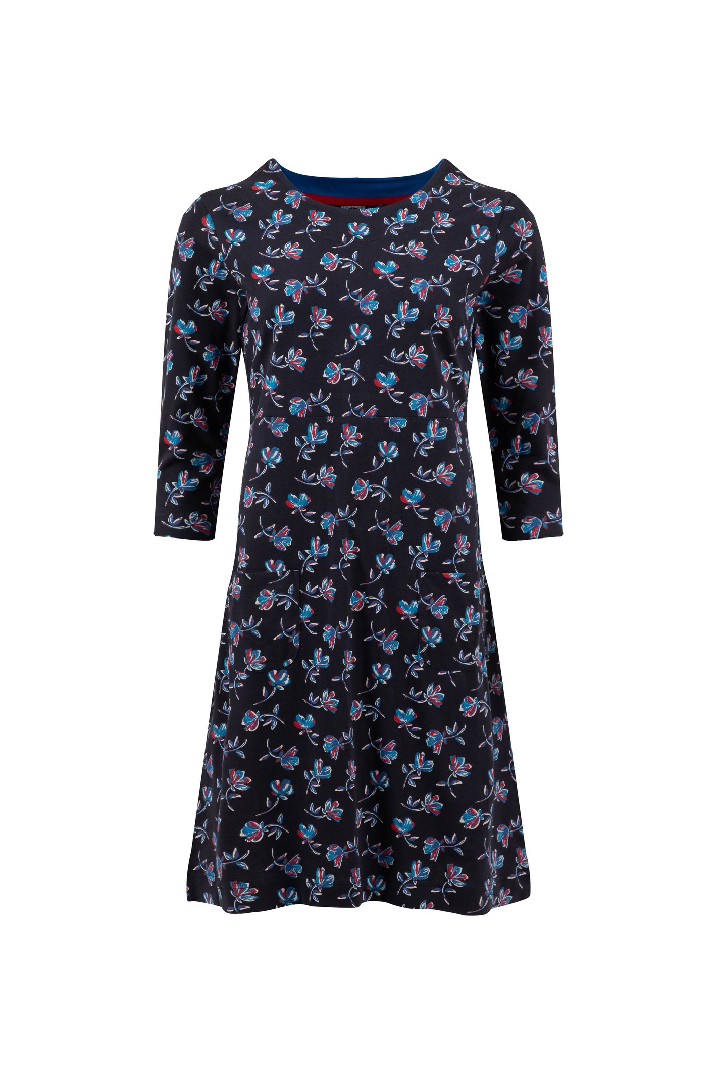 Weird Fish Starshine Printed Jersey Dress Midnight Size 10