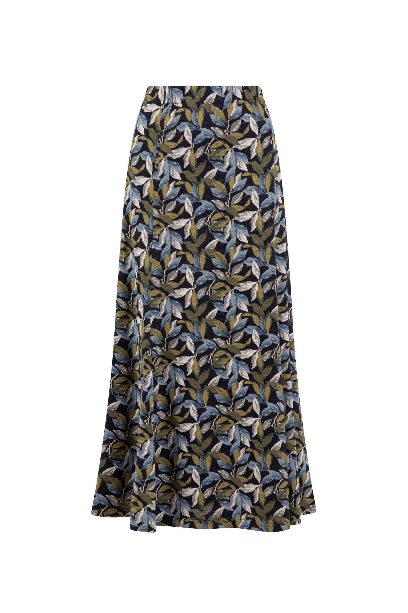 Weird Fish Ares Printed Jersey A-Line Maxi Skirt Aqua blue Size 16