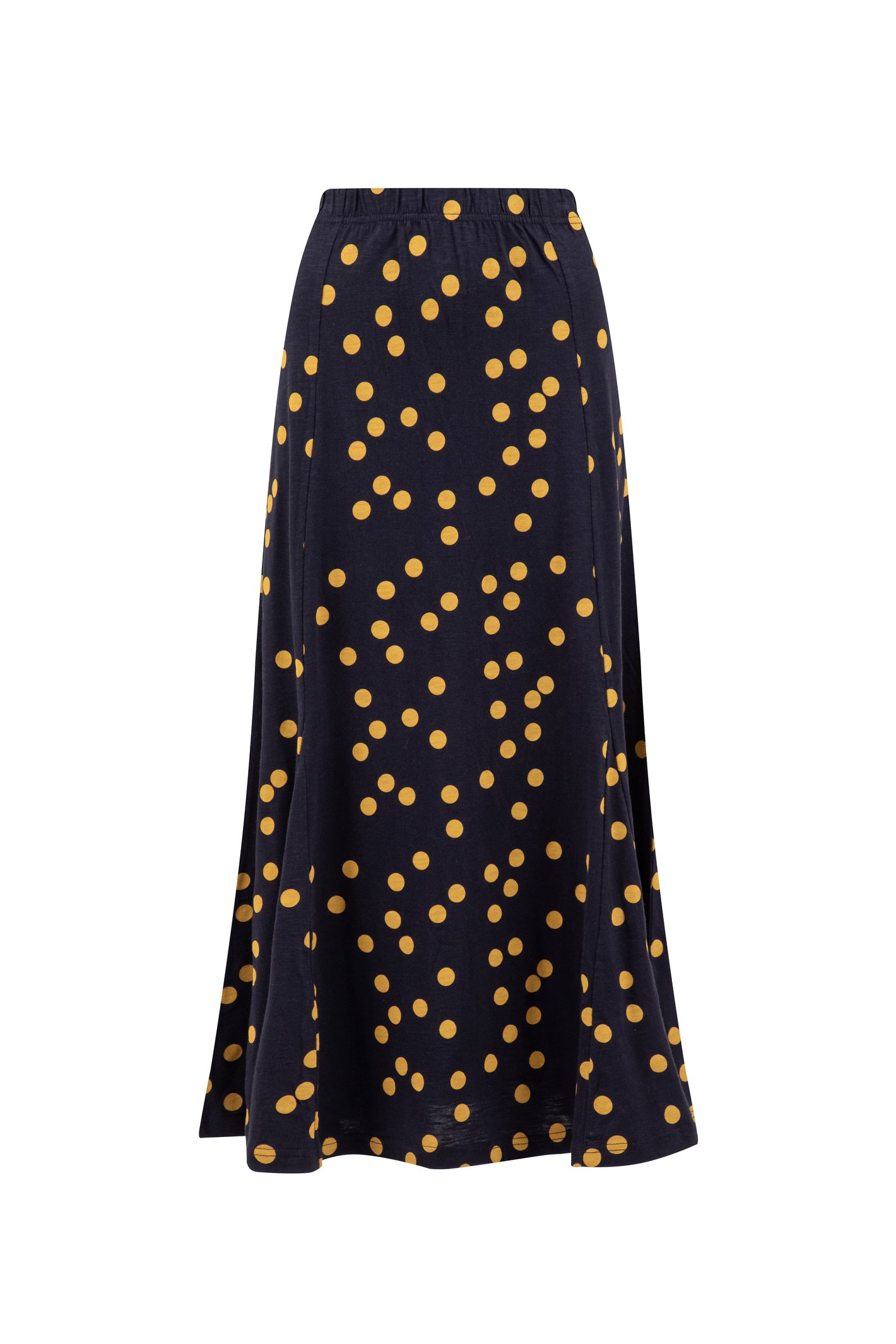 Weird Fish Ares Printed Jersey A-Line Maxi Skirt Insignia Blue Size 14