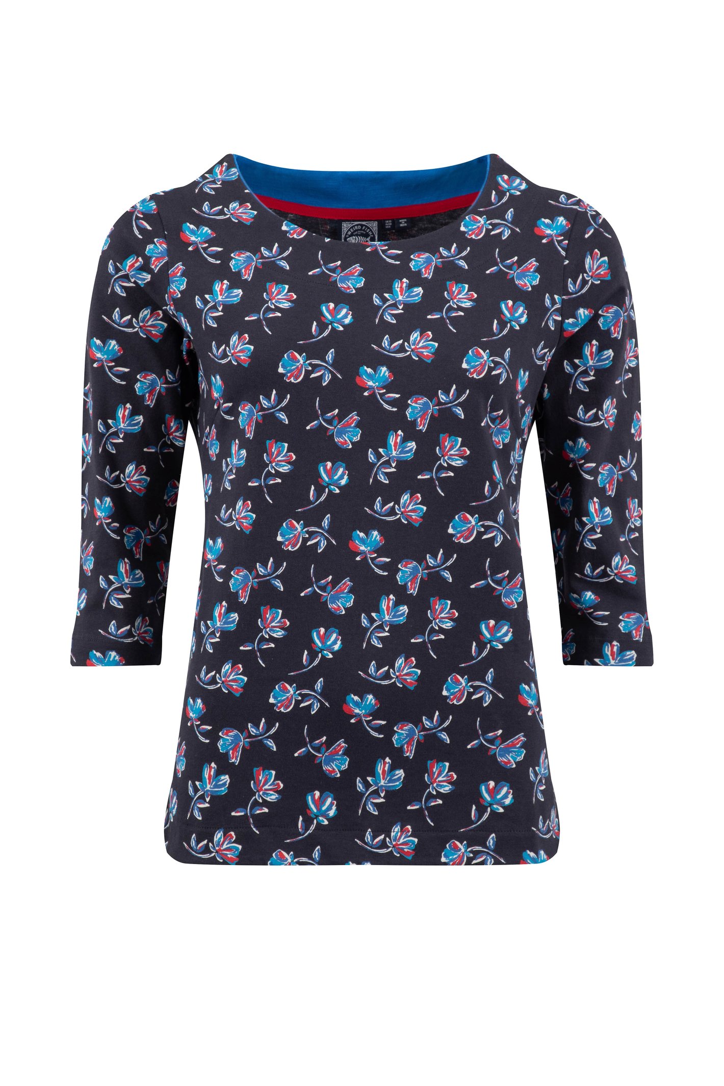 Weird Fish Pinto Printed Jersey T-Shirt Midnight Size 10