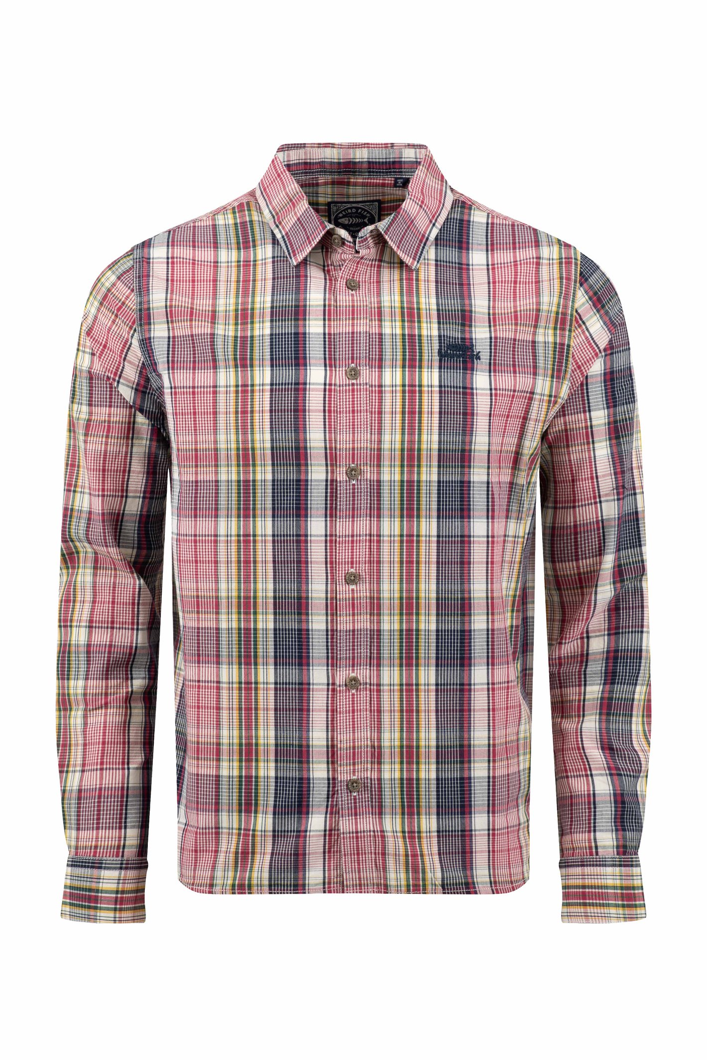 Weird Fish Lando Long Sleeve Check Shirt Crushed Berry Size S