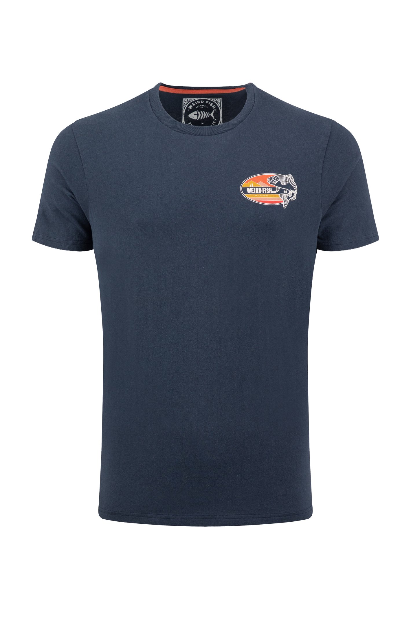 Weird Fish Coarse Fishing Back Print Graphic T-Shirt Navy Size S