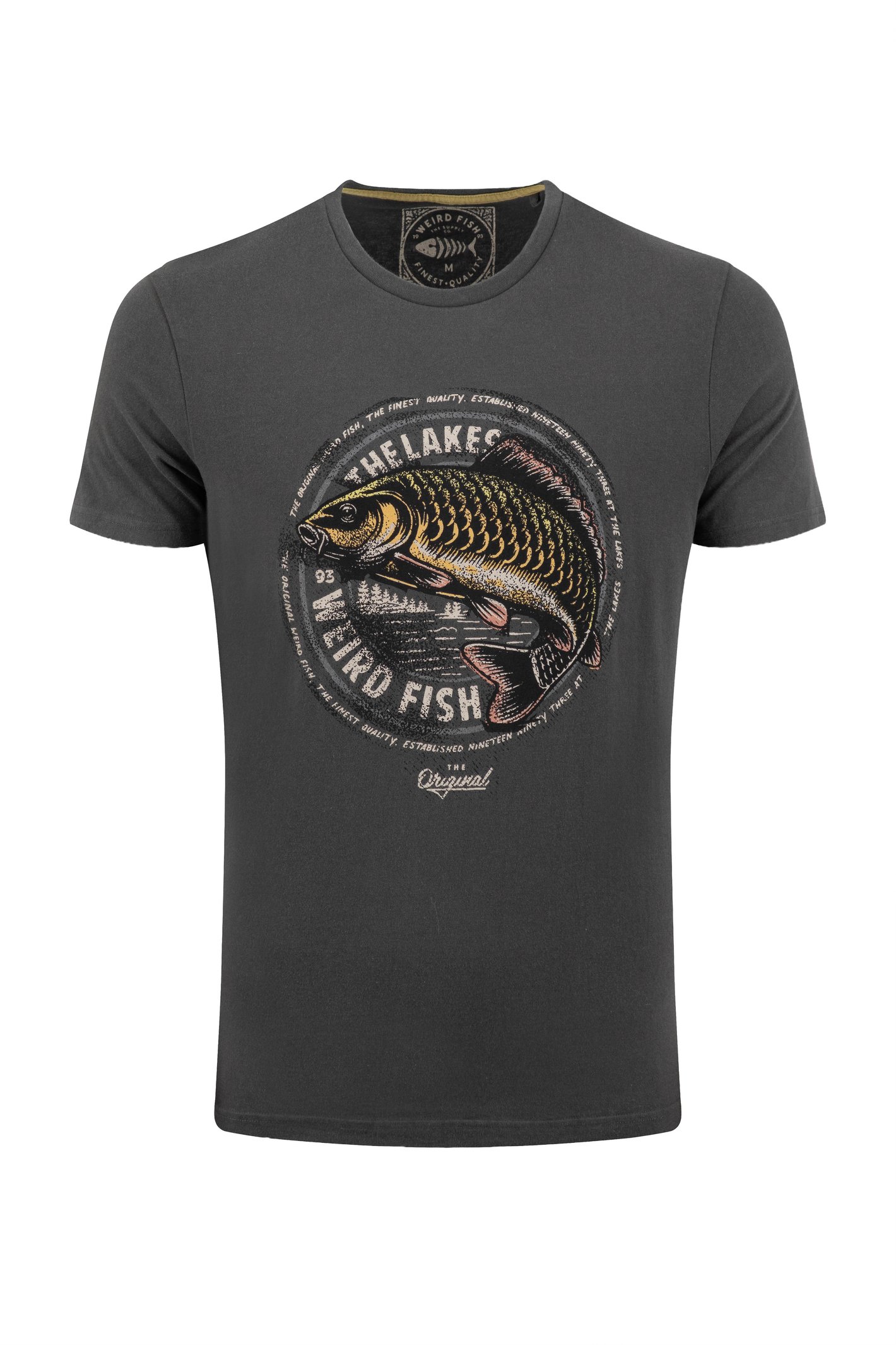 Weird Fish Weird Fish Carpe Front Print Graphic T-Shirt Washed Black