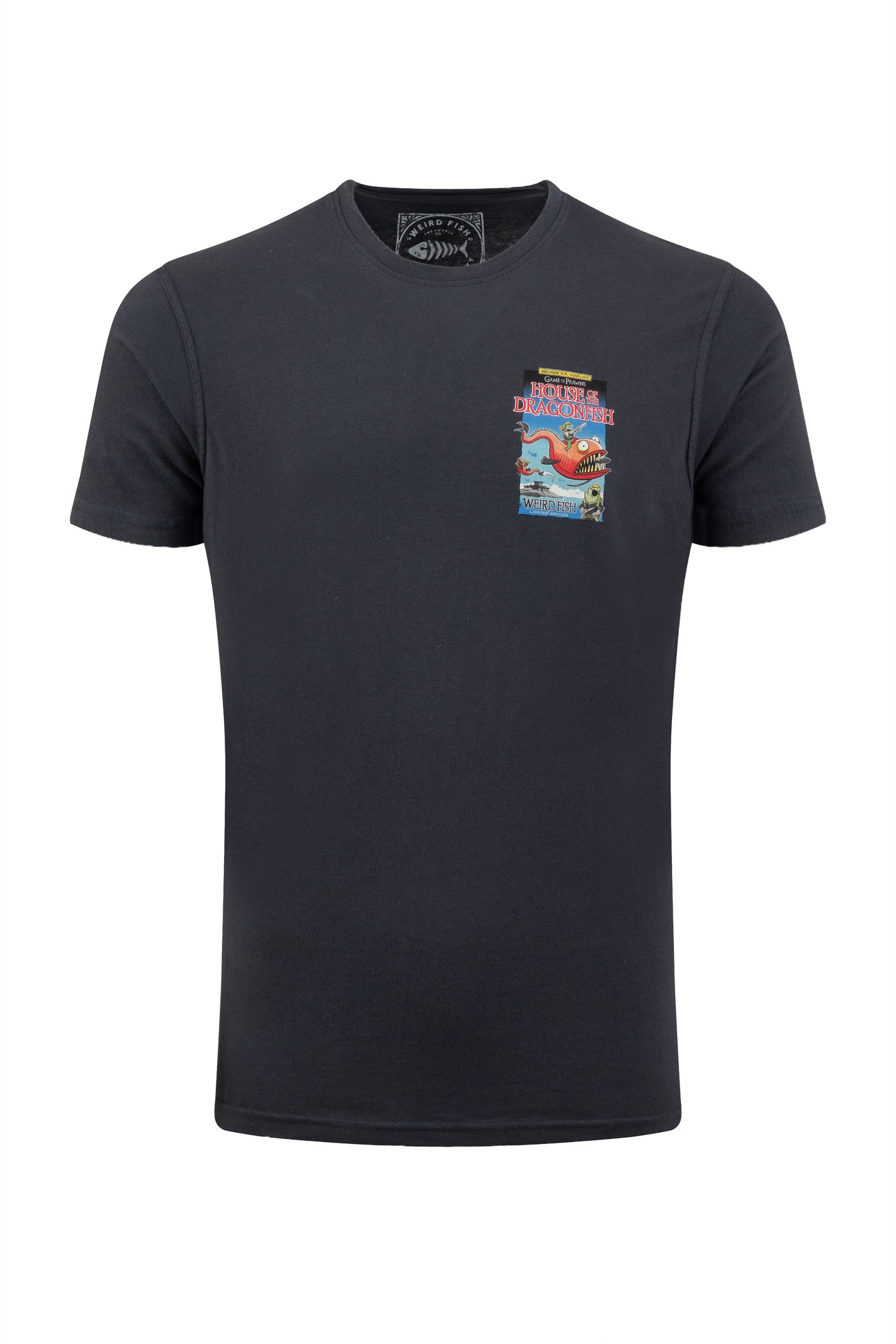 Weird Fish House Of The Dragonfish Back Print Artist T-Shirt Navy Size 5XL