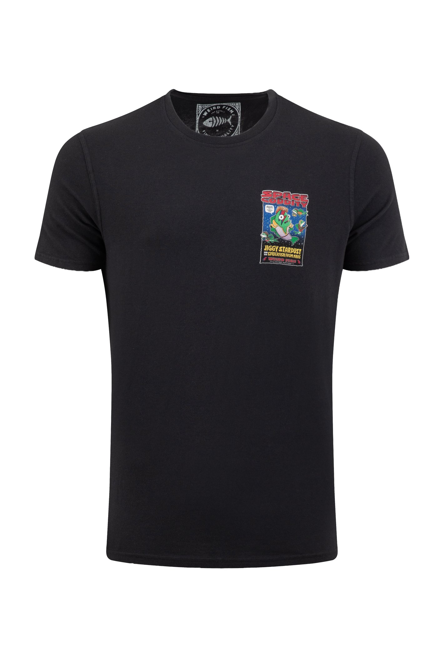 Weird Fish Space Coddity Back Print Artist T-Shirt Black Size M