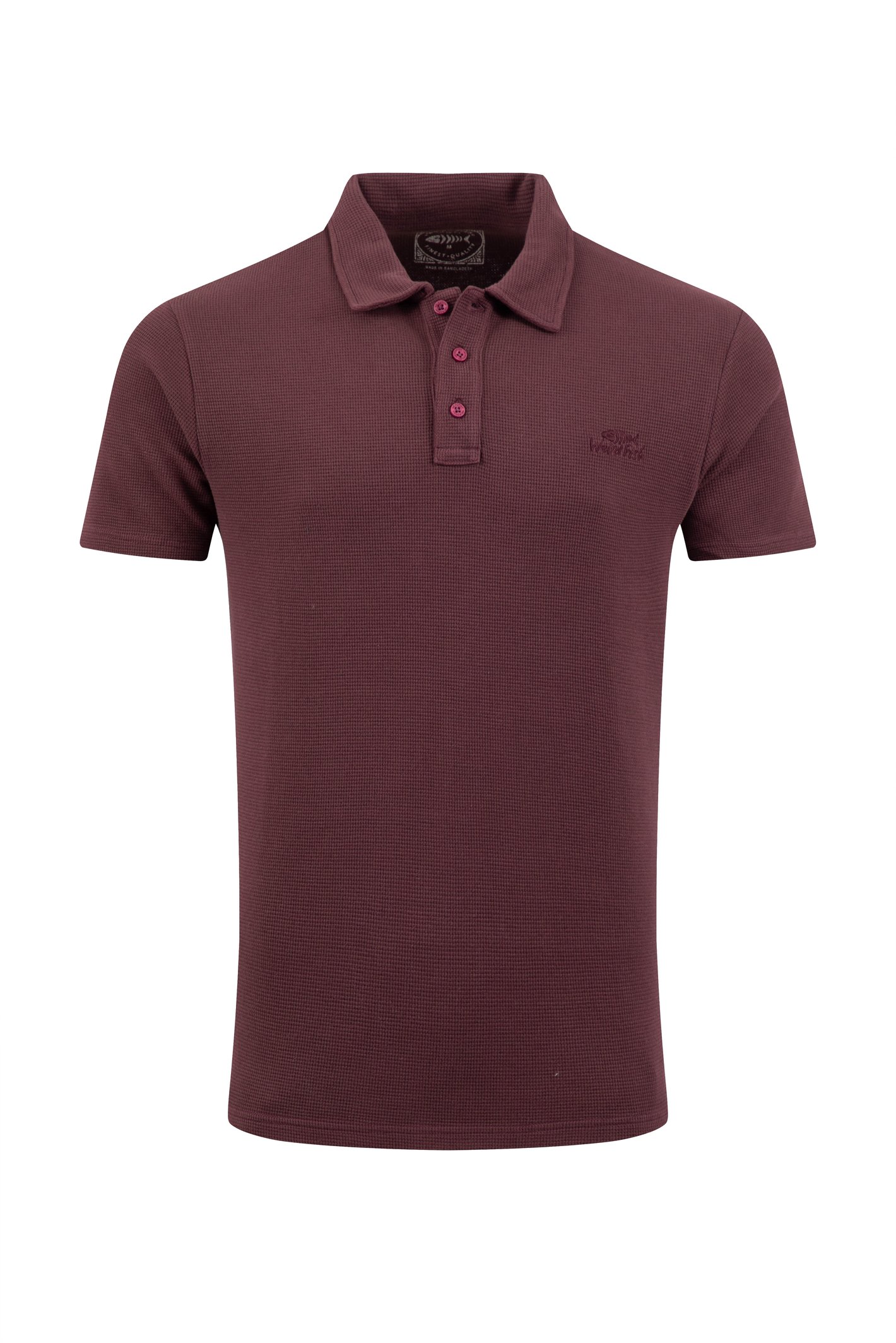 Weird Fish Luka Waffle Polo Shirt Port Size L