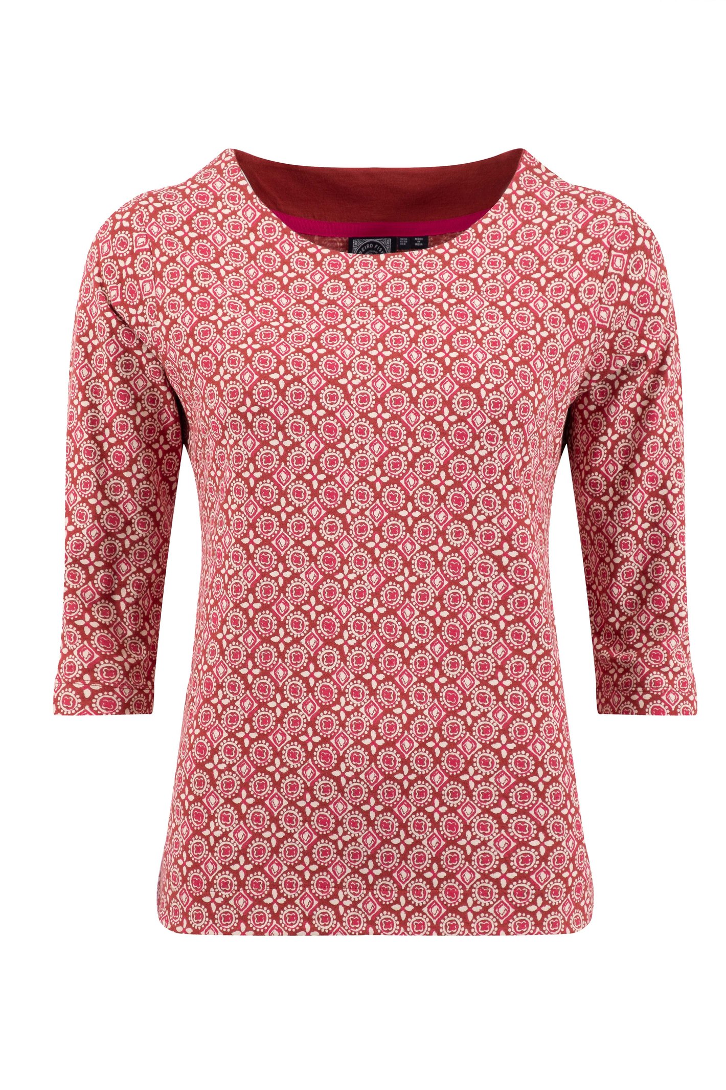 Weird Fish Pinto Printed Jersey T-Shirt Red Size 18