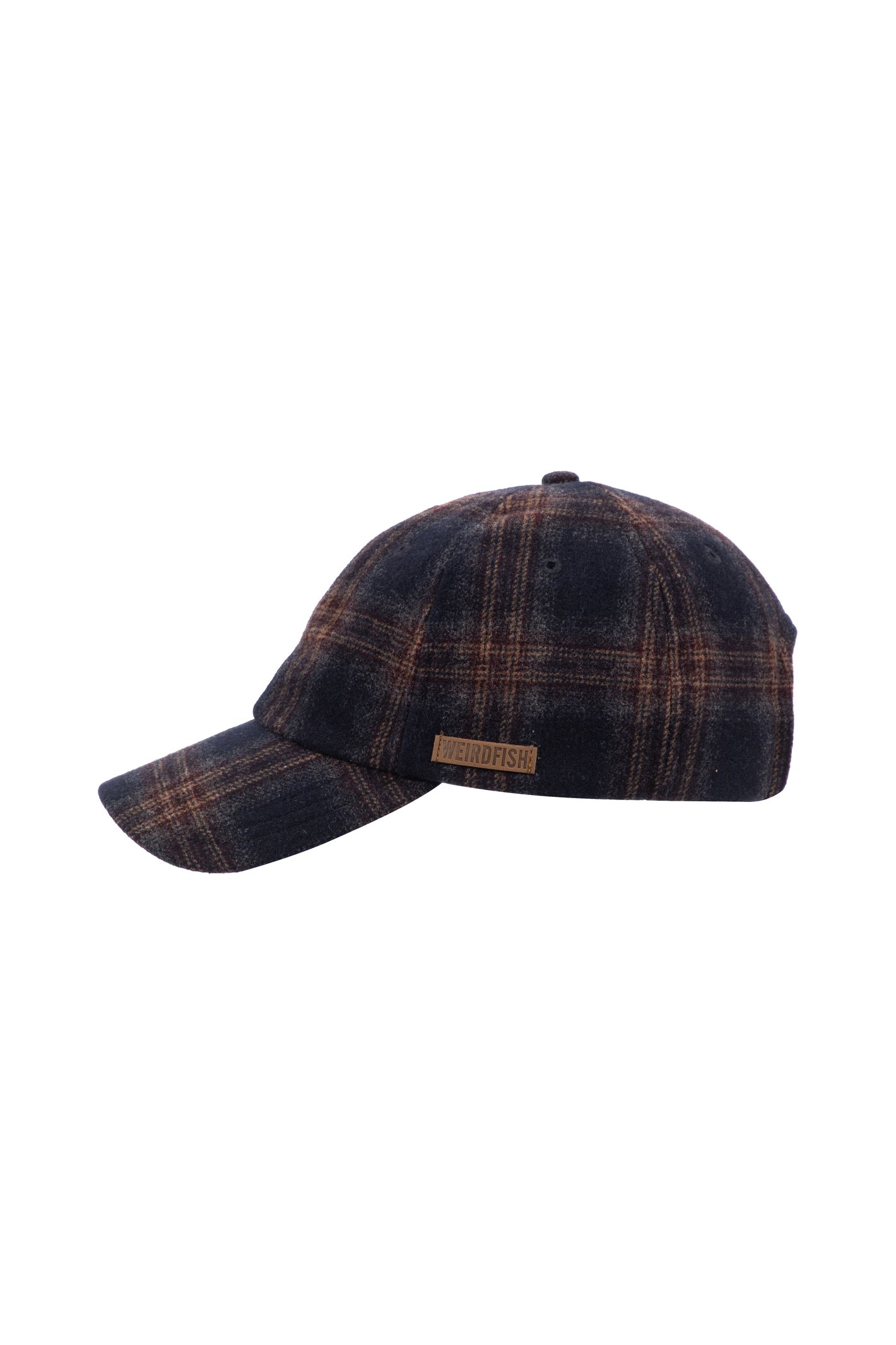 Weird Fish Falkirk Flannel Check Cap Midnight Size ONE