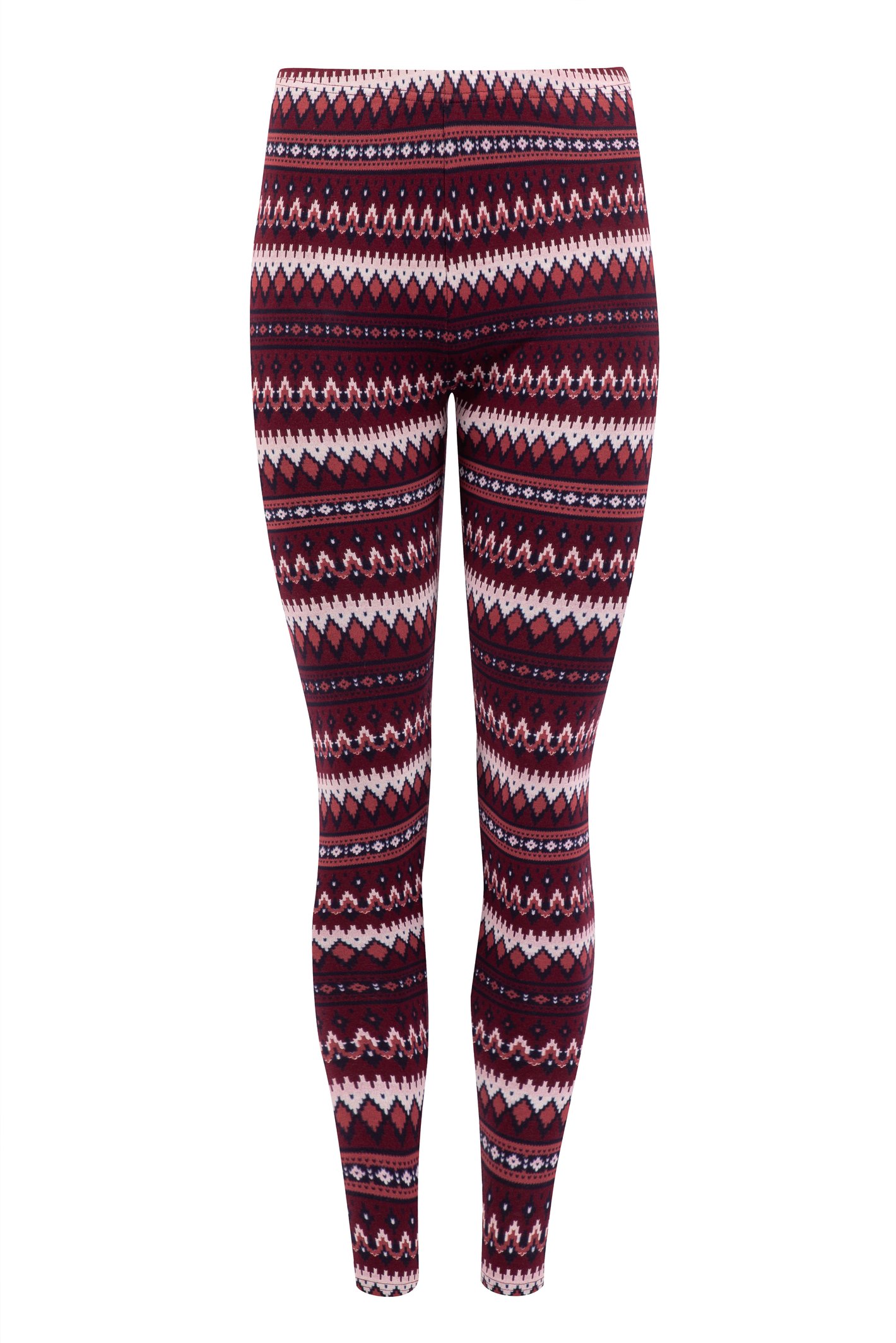 Weird Fish Bailey Printed Leggings Dark Wine Size 20