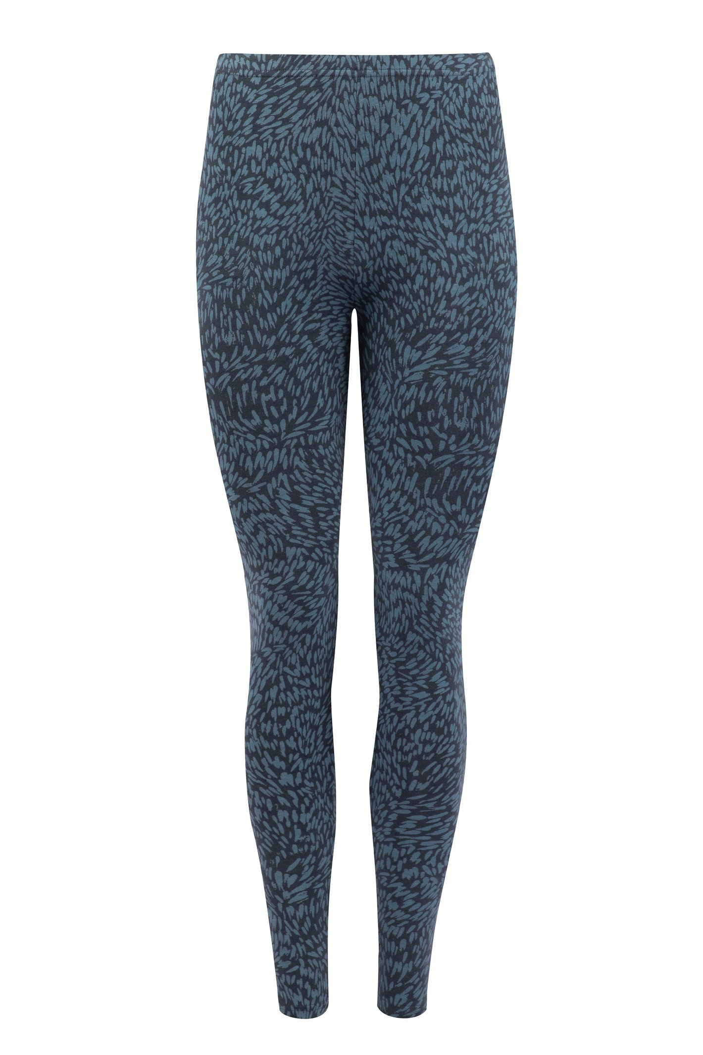 Weird Fish Bailey Printed Leggings Mid Blue Size 16