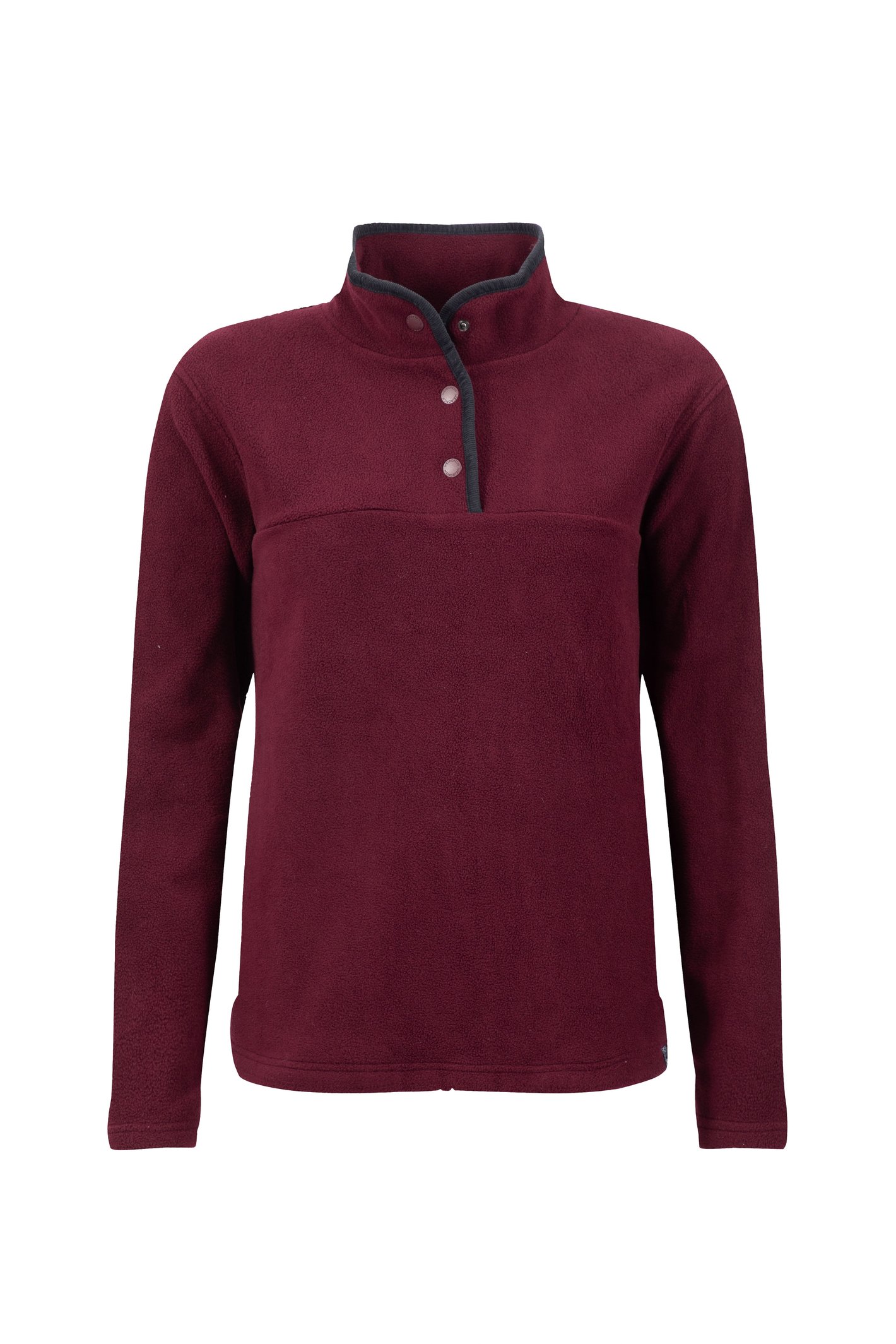 Weird Fish Harriet Funnel Neck Microfleece Jumper Aubergine Size 16