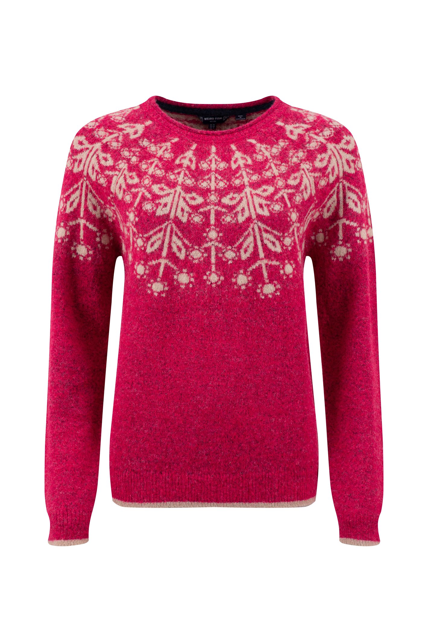 Weird Fish Miska Fair Isle Jumper Foxglove Size 20
