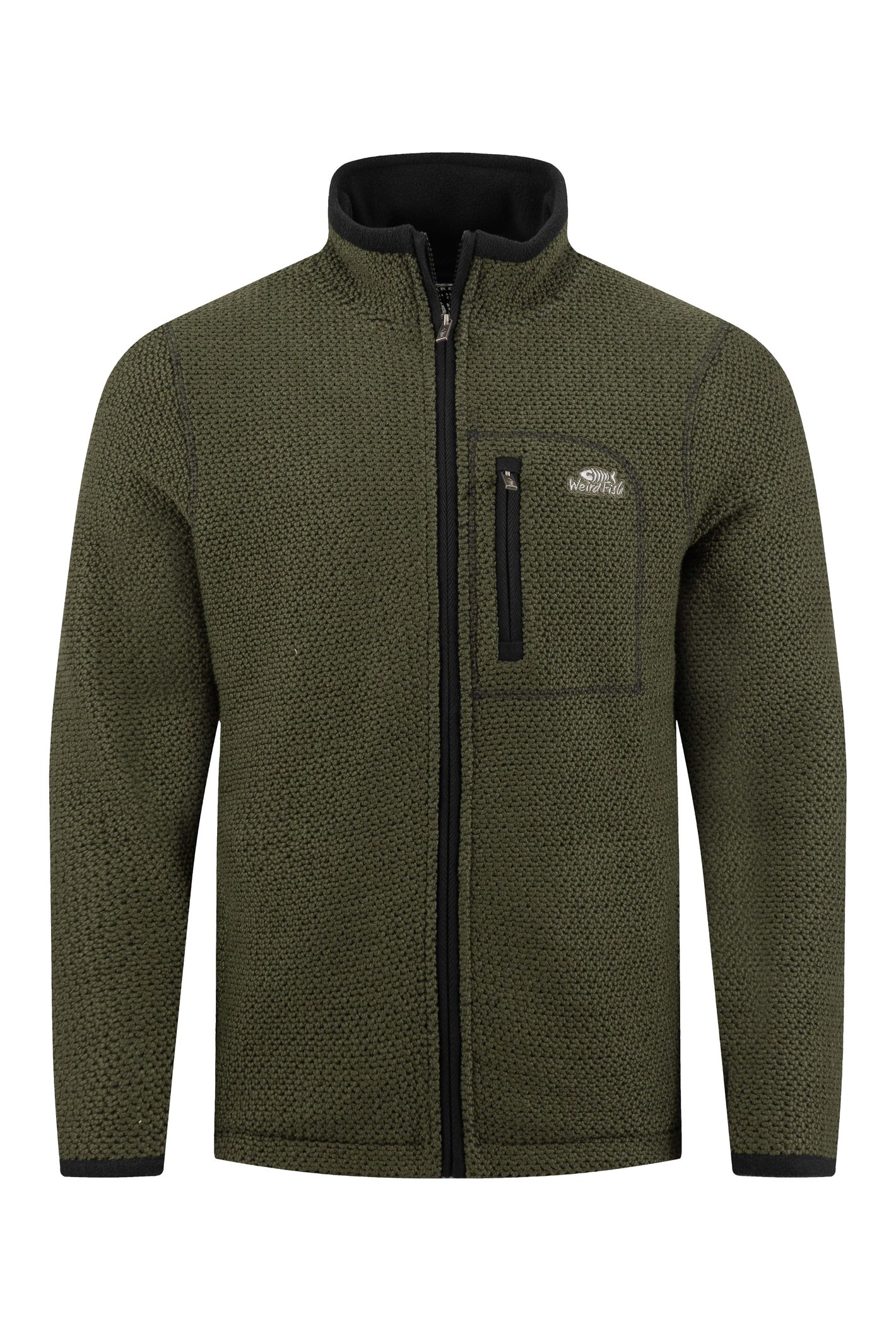 Weird Fish Arnott Full Zip Lined Macaroni Jacket Deep Lichen Green Size 2XL