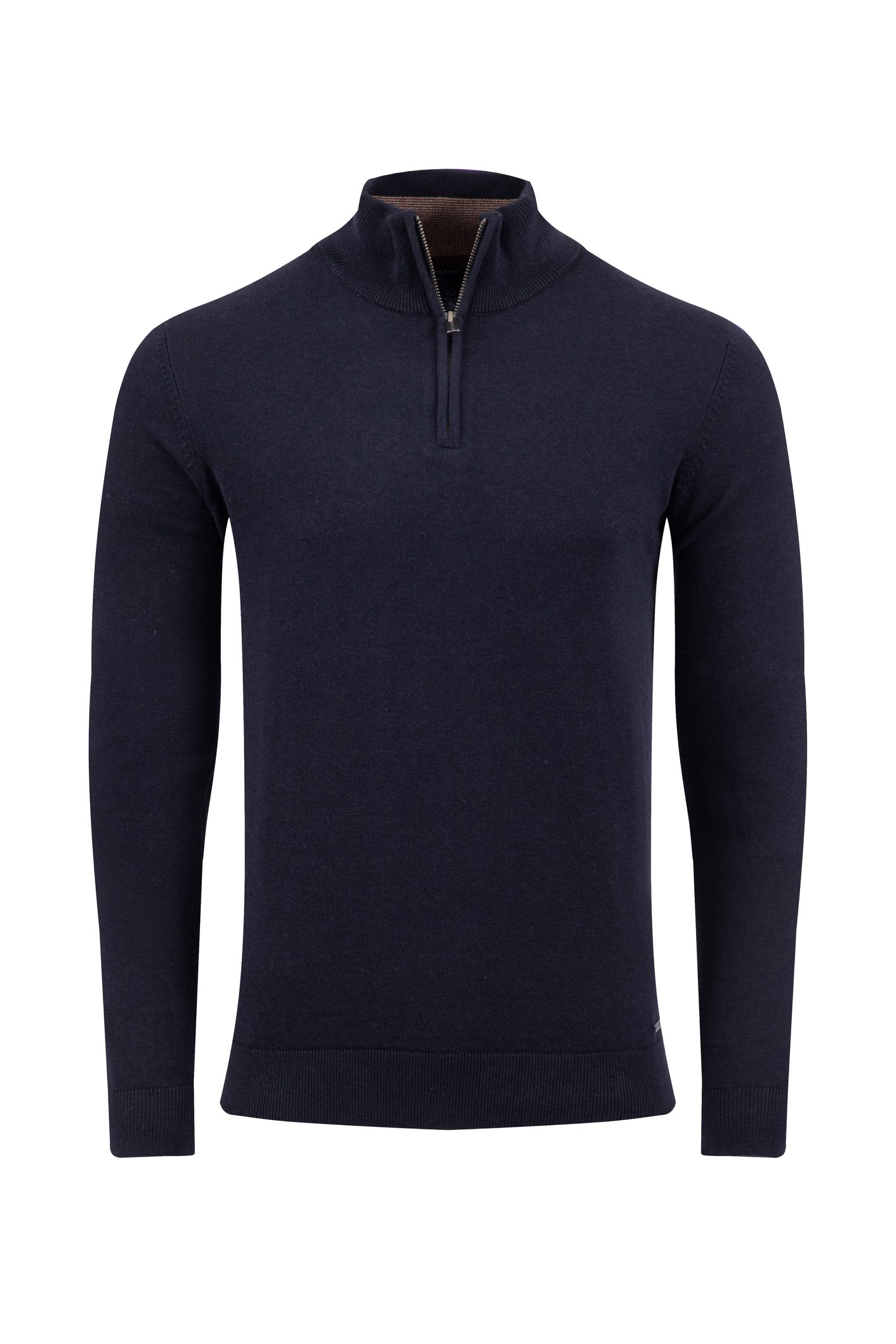Weird Fish Erick 1/4 Zip Fine Knit Jumper Midnight Size 2XL