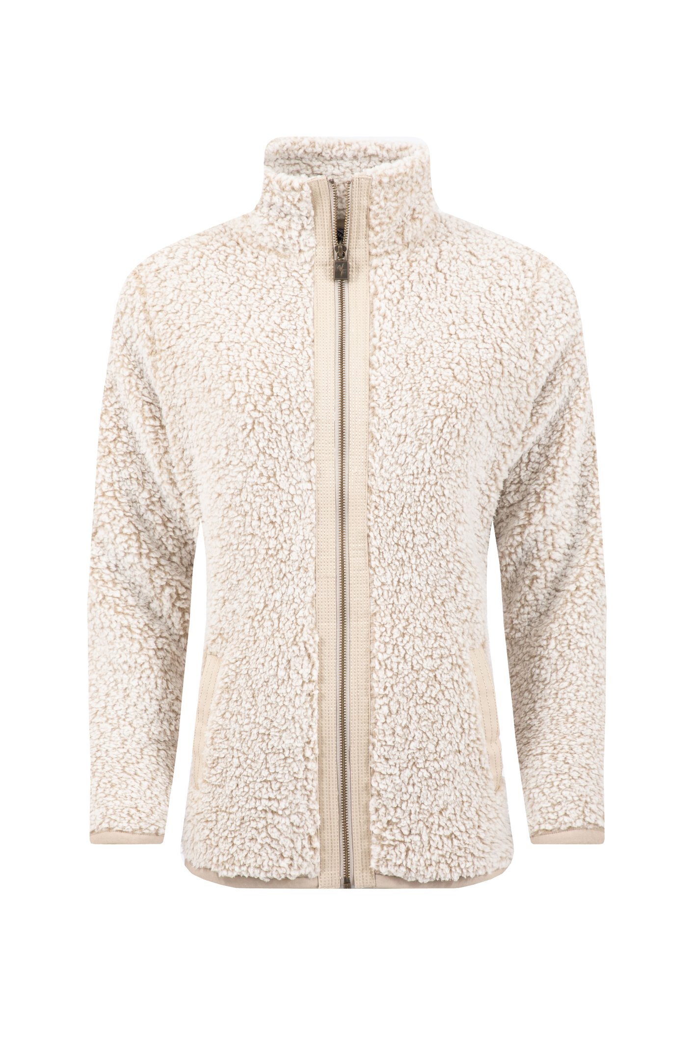 Weird Fish Clove Cosy Full Zip Fleece Beige Size 16