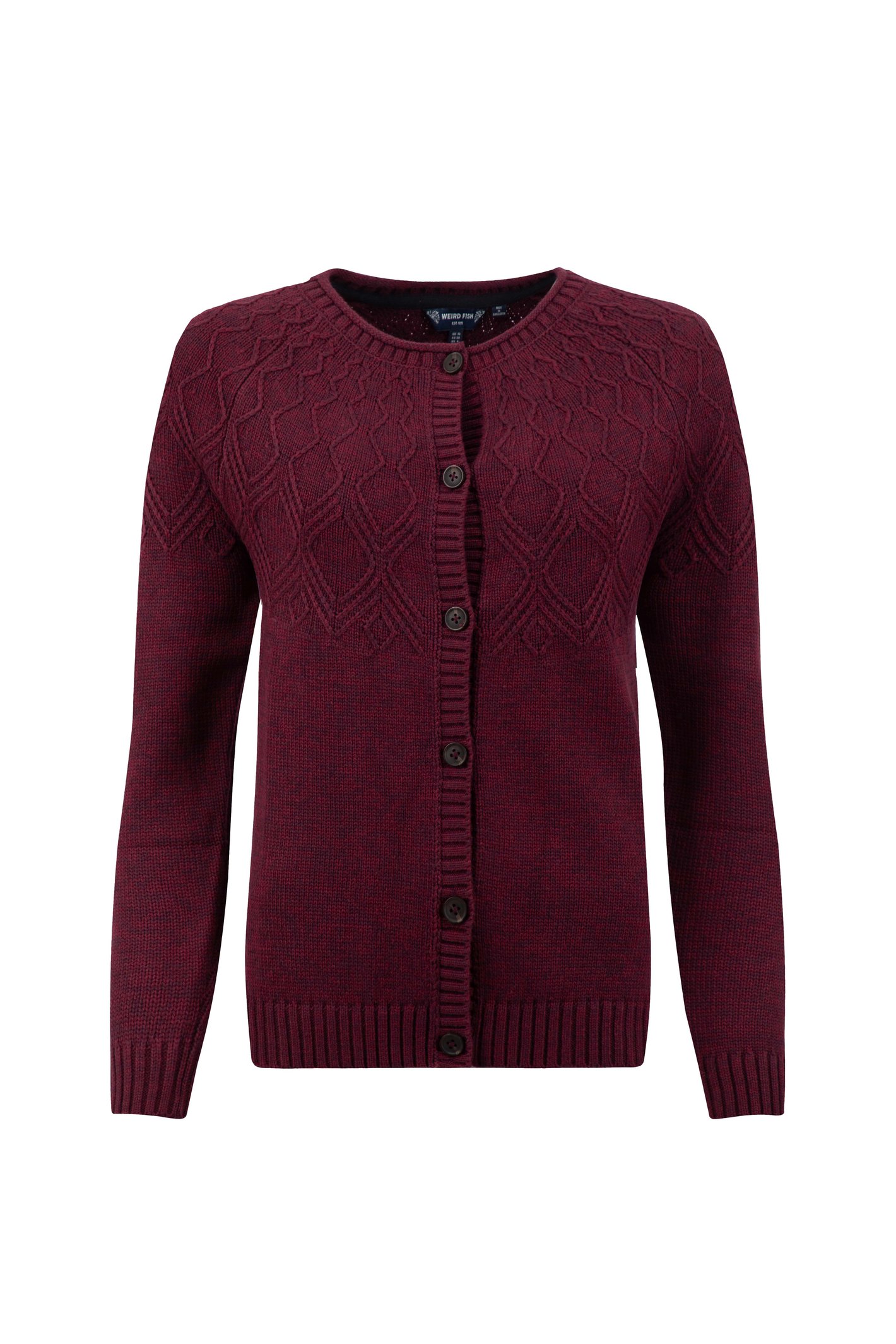 Weird Fish Caballo Outfitter Cardigan Pinot Wine Size 22