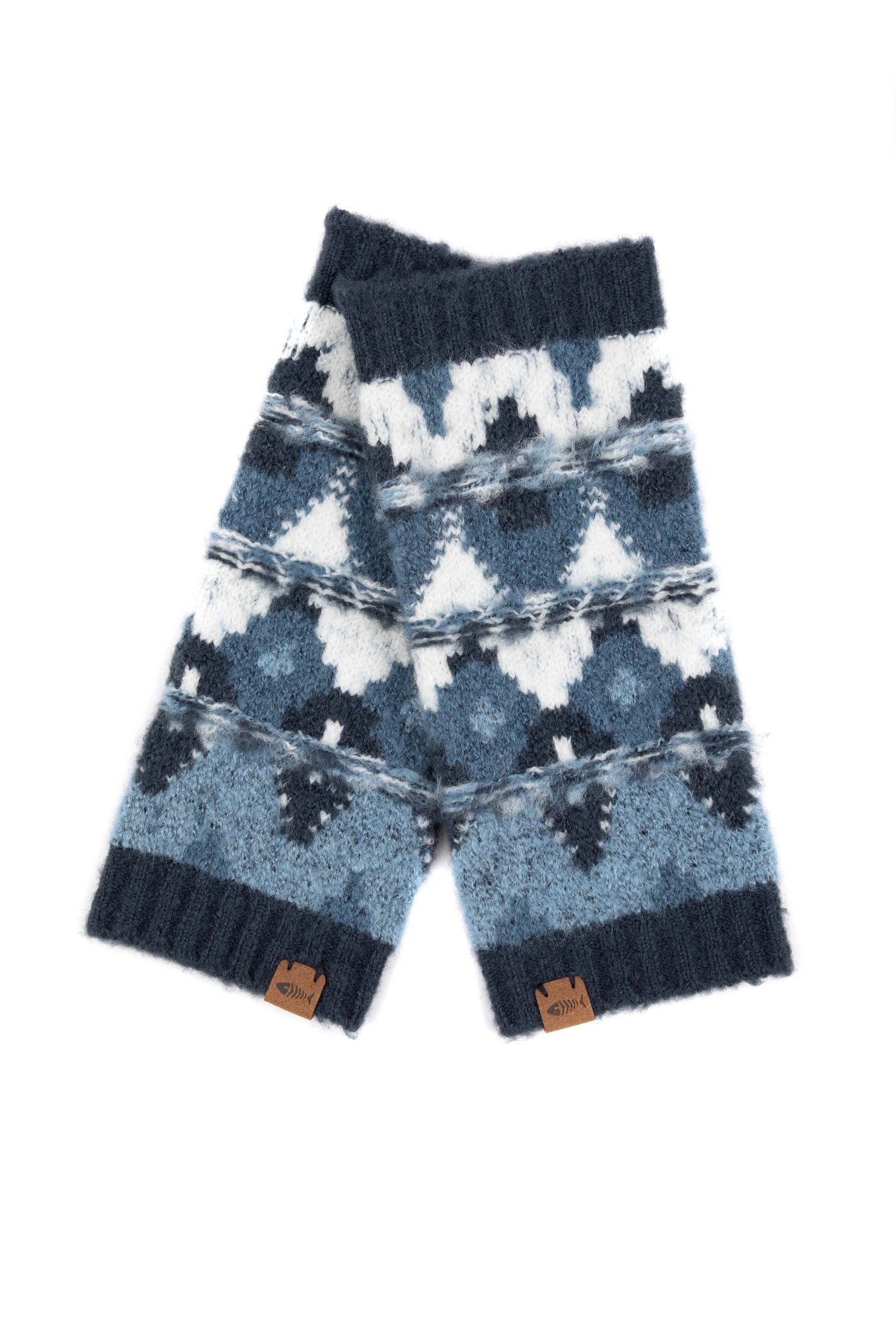 Weird Fish Weird Fish Shutt Fair Isle Wrist Warmers Ash Blue